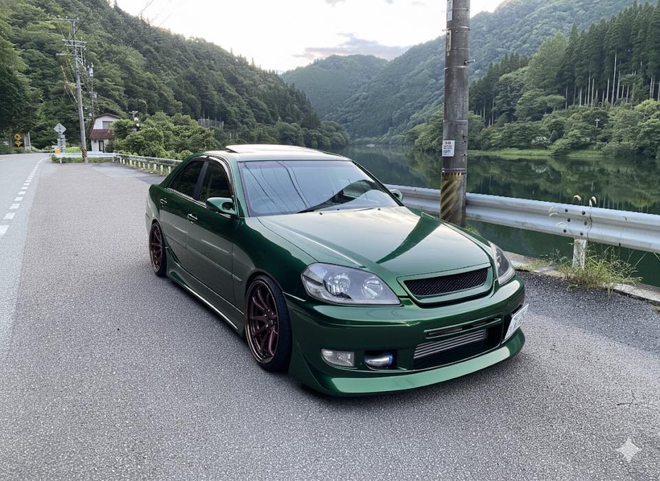 Black Jzx100 Mark II Slammed on some wide Work Equipes Jzx100s