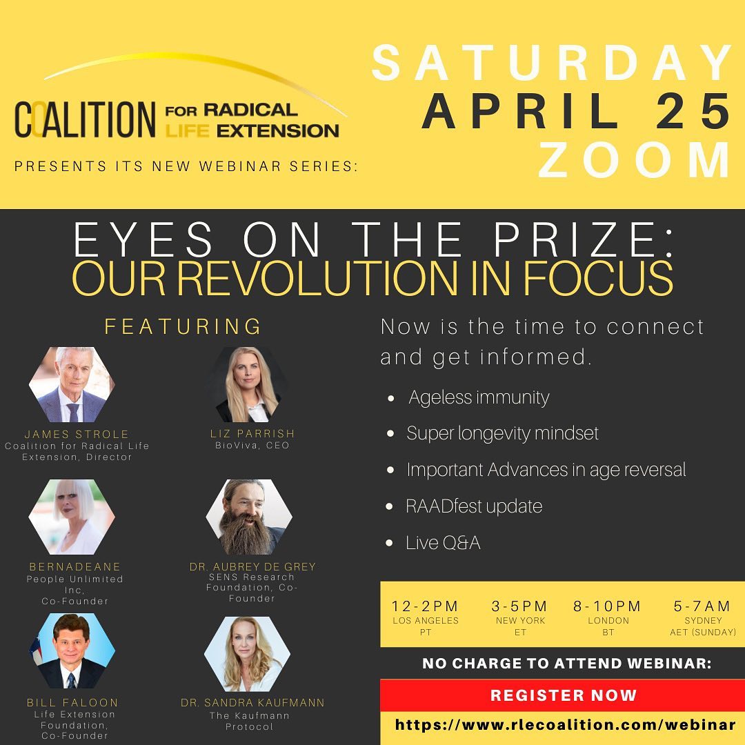 Coalition for Radical Life Extension - 🚨ANNOUNCEMENT🚨:⁣ ⁣ We’re ...