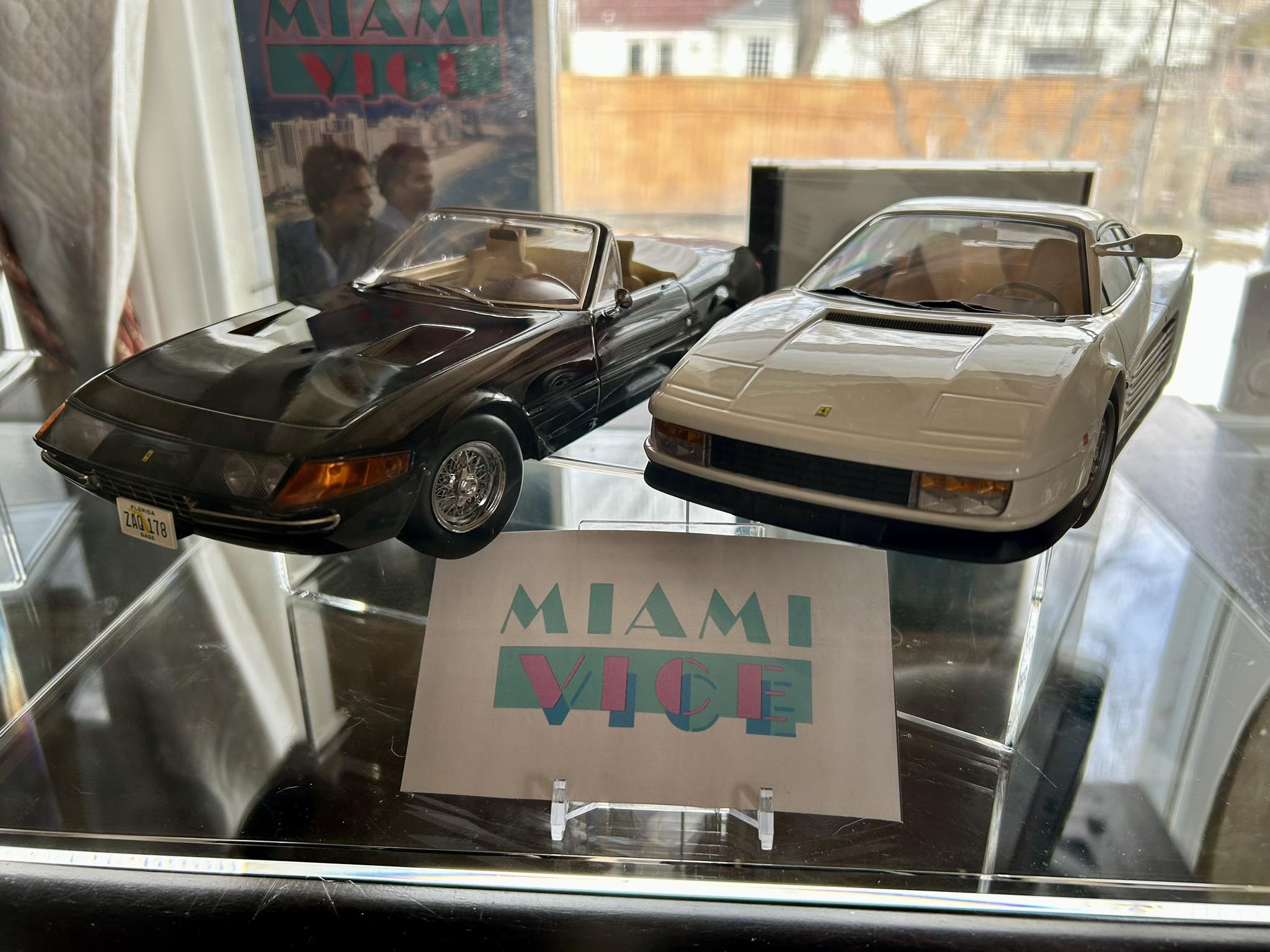 Miami Vice diecast cars: 1984 Ferrari Testarossa and 1969 Ferrari