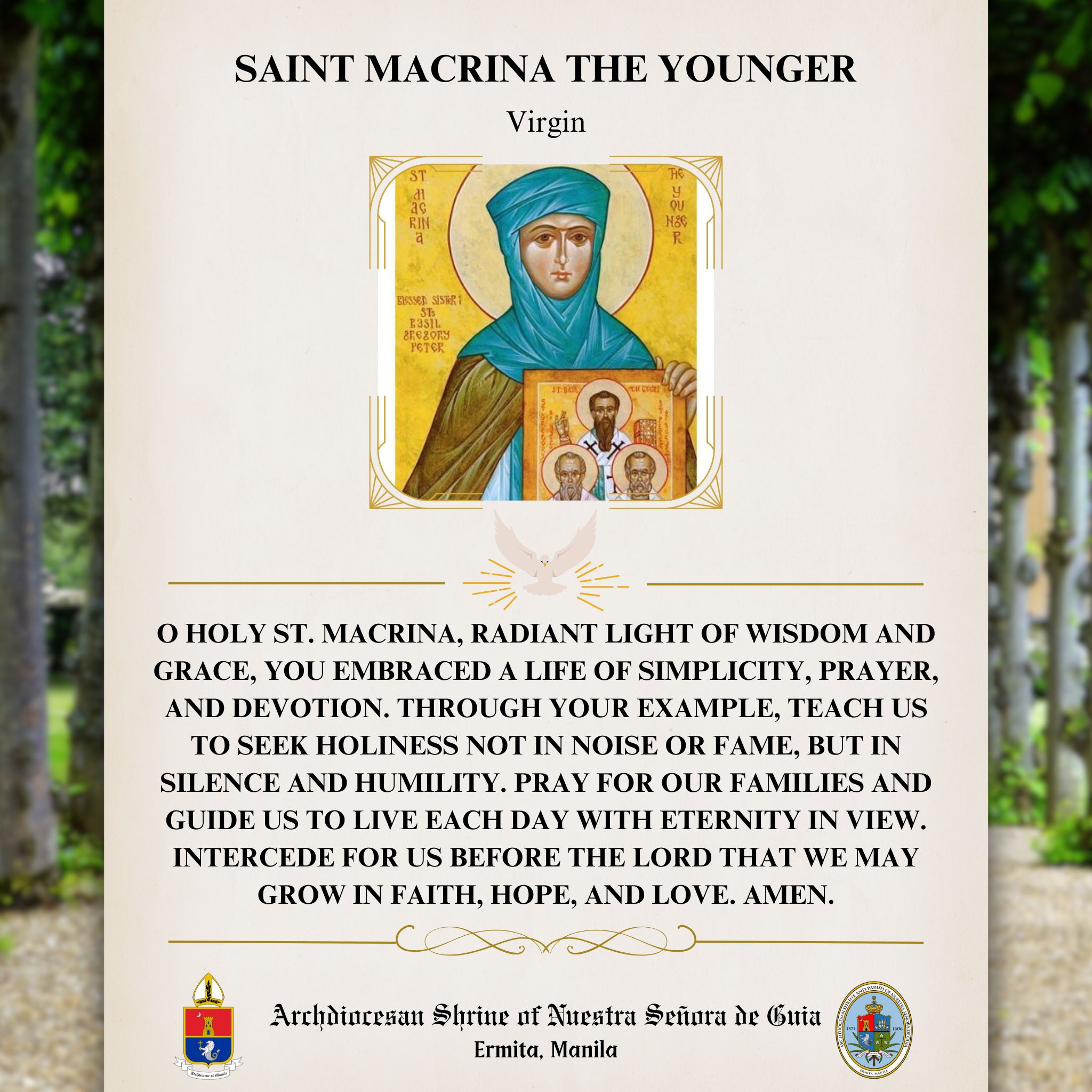 St. Macrina the Younger was the daughter of a great Christian