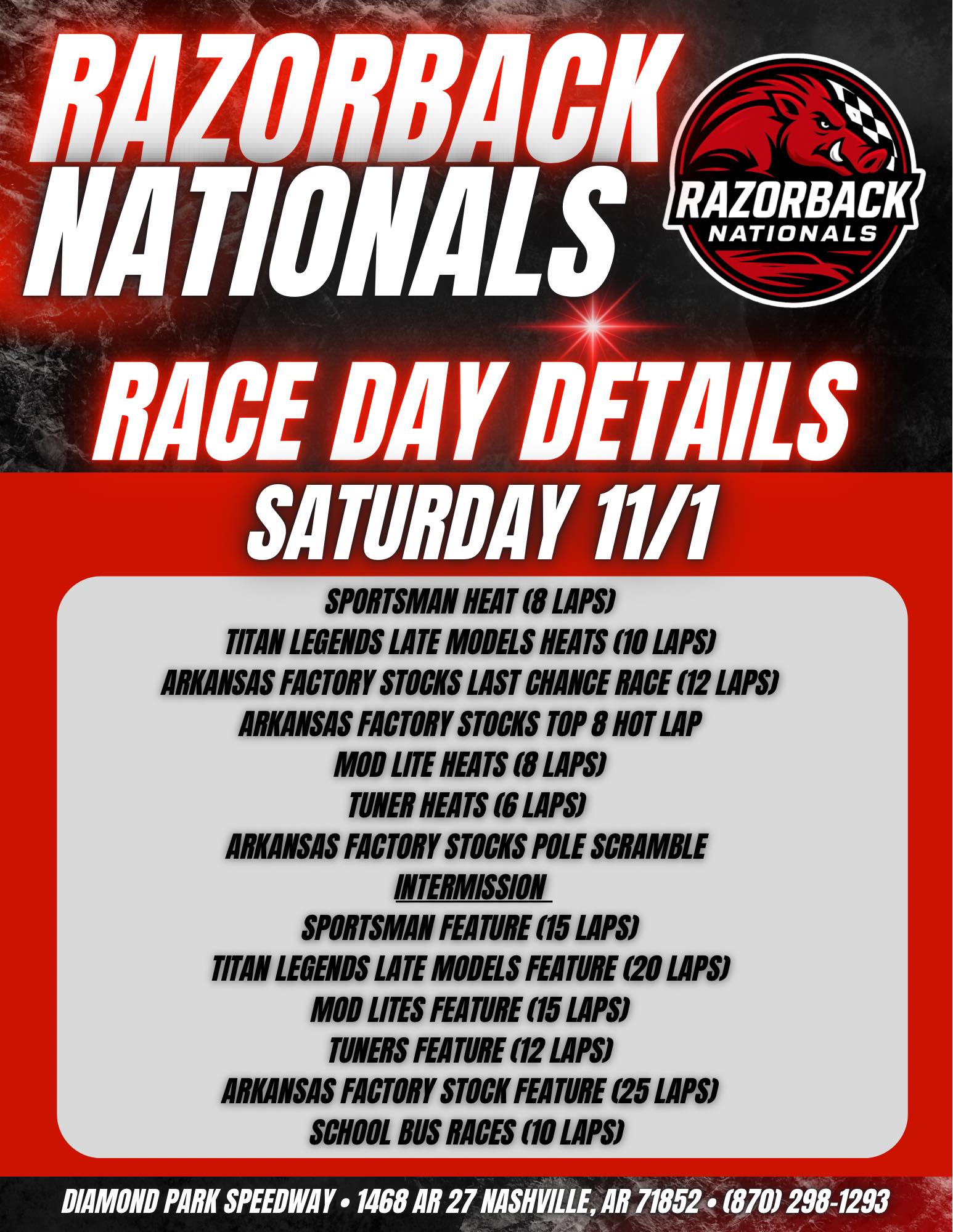 🏁 RACE DAY at Diamond Park... - Diamond Park Speedway | Facebook