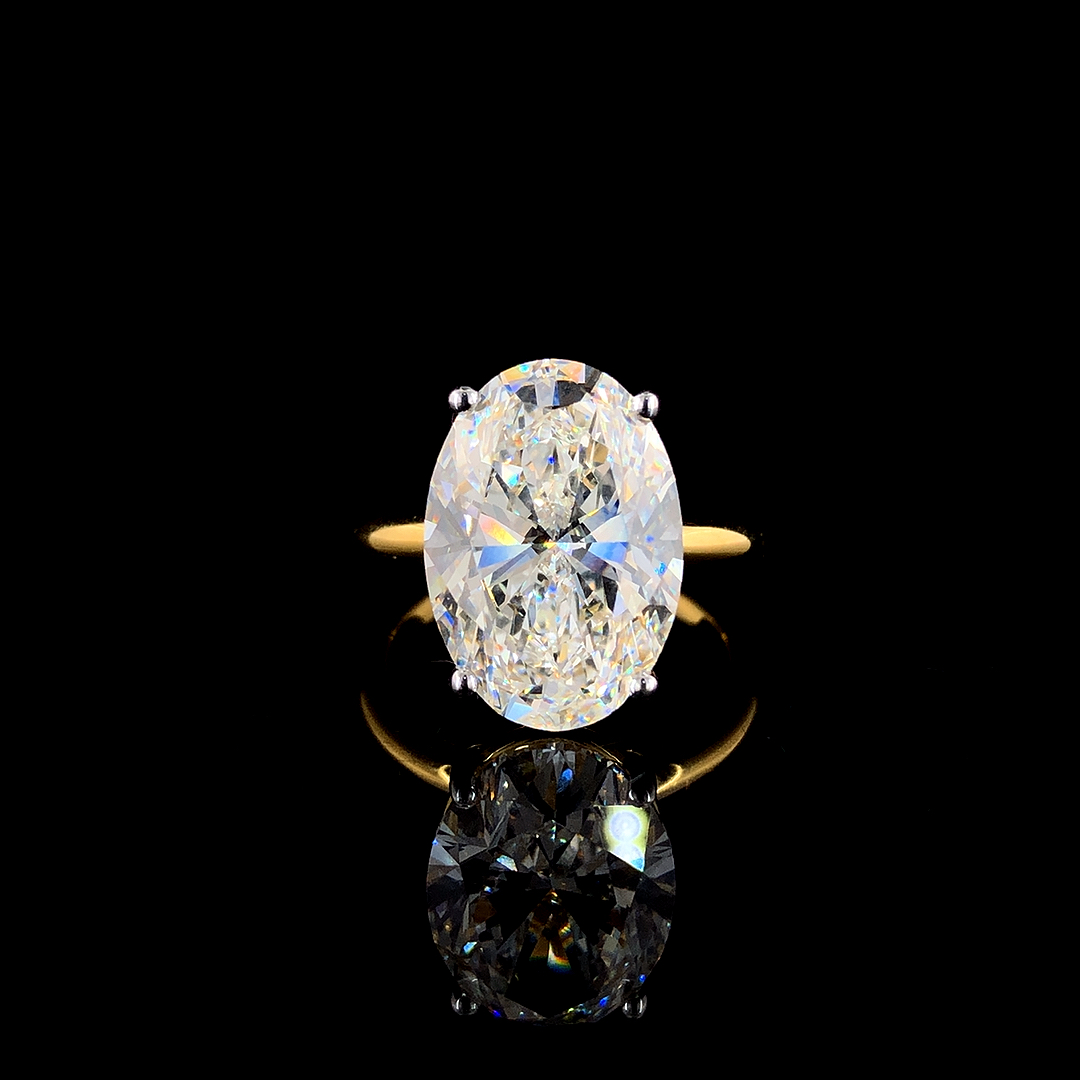 18 K White Gold Lab Grown Diamond Ring with Band💎 #diamondring # ...