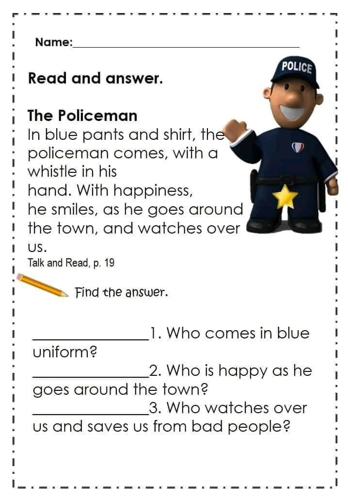 Read & Answer Worksheets - Education Frontliner | Facebook