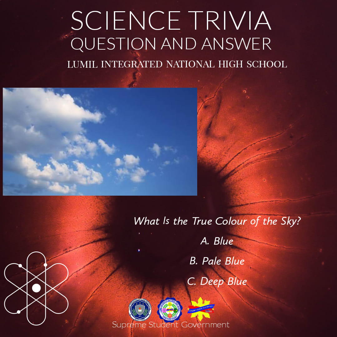 [ Science Trivia ] What Is the True Colour of the Sky? A. Blue B. Pale ...