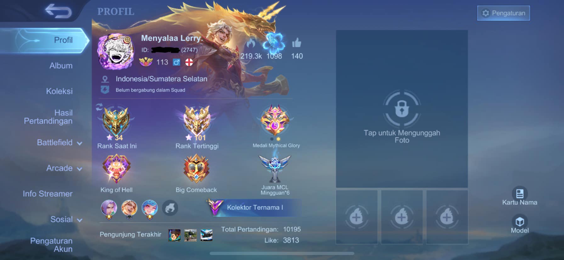 JUAL BELI AKUN MOBILE LEGEND KHUSUS PALEMBANG!!! | 800 nego akun ...