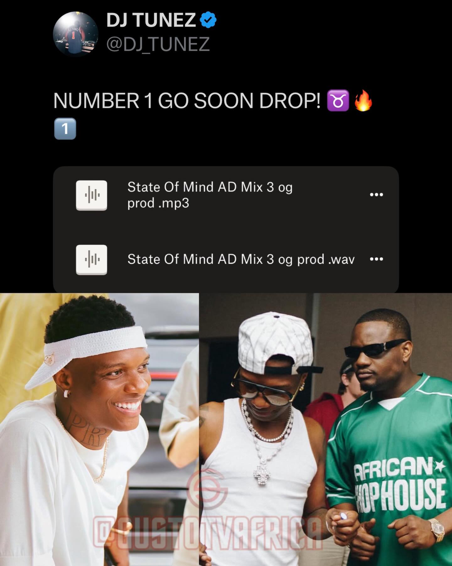 NUMBER 1 GO SOON DROP” - DJ Tunez hints about a new Wizkid single
