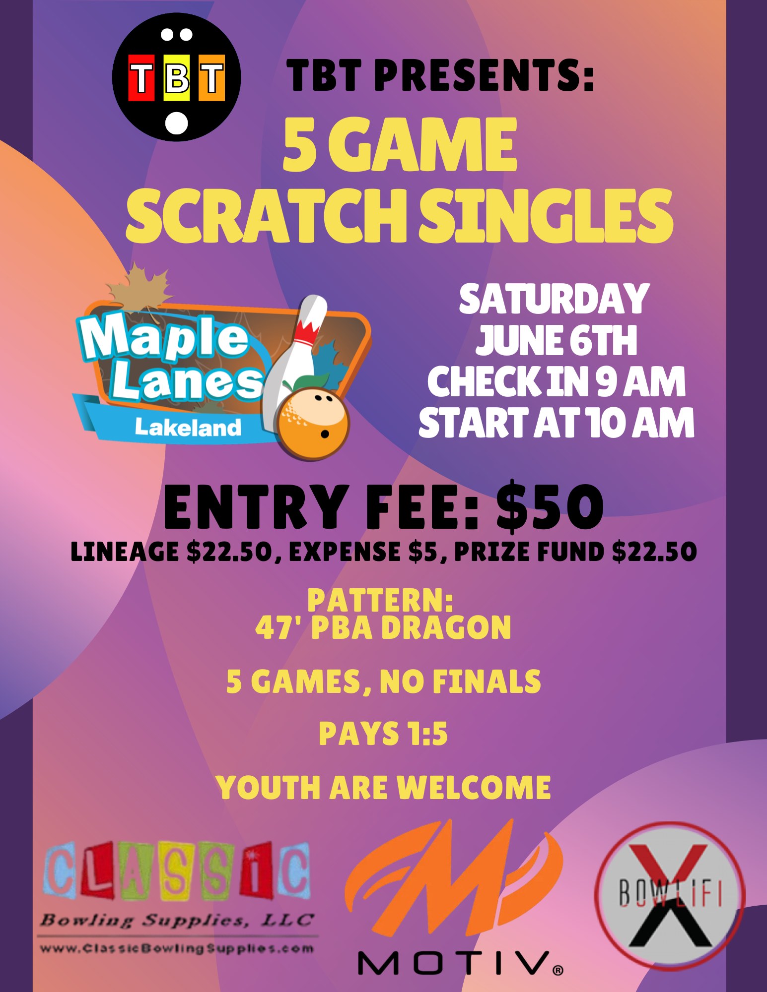 TBT 5 Game Scratch Singles