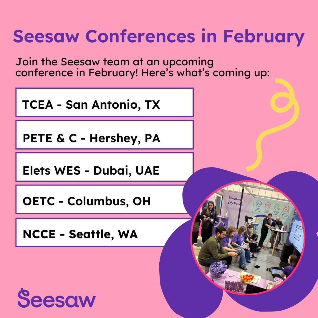 Seesaw - Seesaw is on the road this month! 🚗 We’re popping up at ...