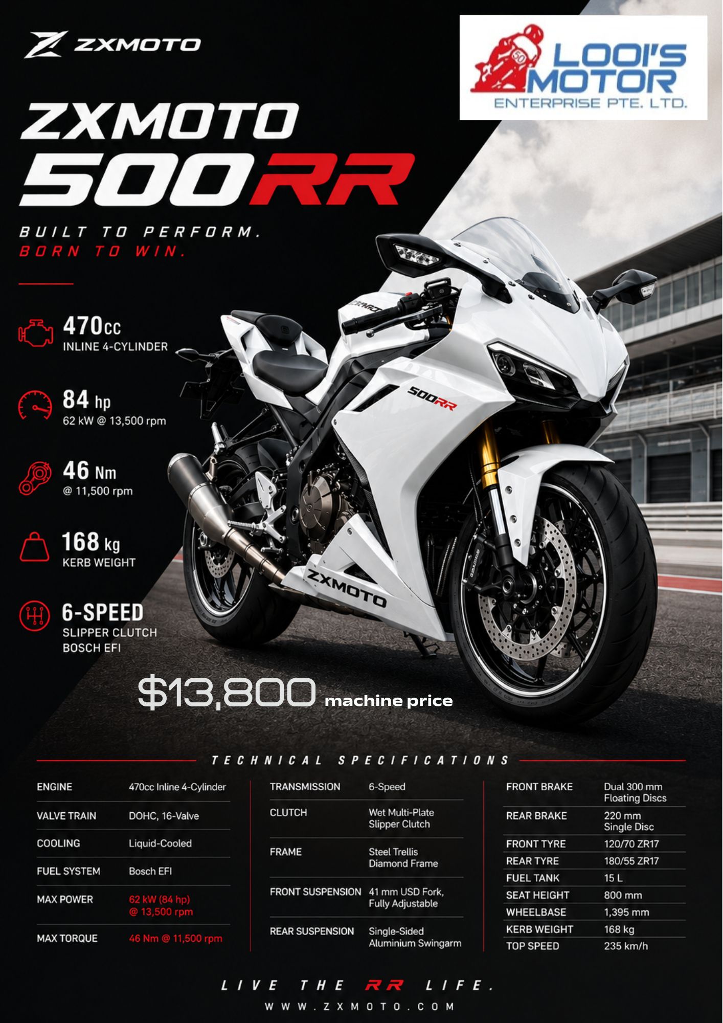 ZXMOTO 500RR! Booking is on-going already! Limited units. Whatsapp