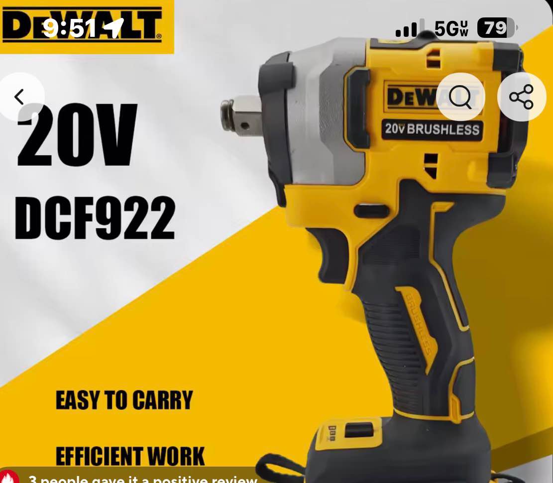 Dewalt 922 impact wrench half inch drive - Impact Drivers & Wrenches ...