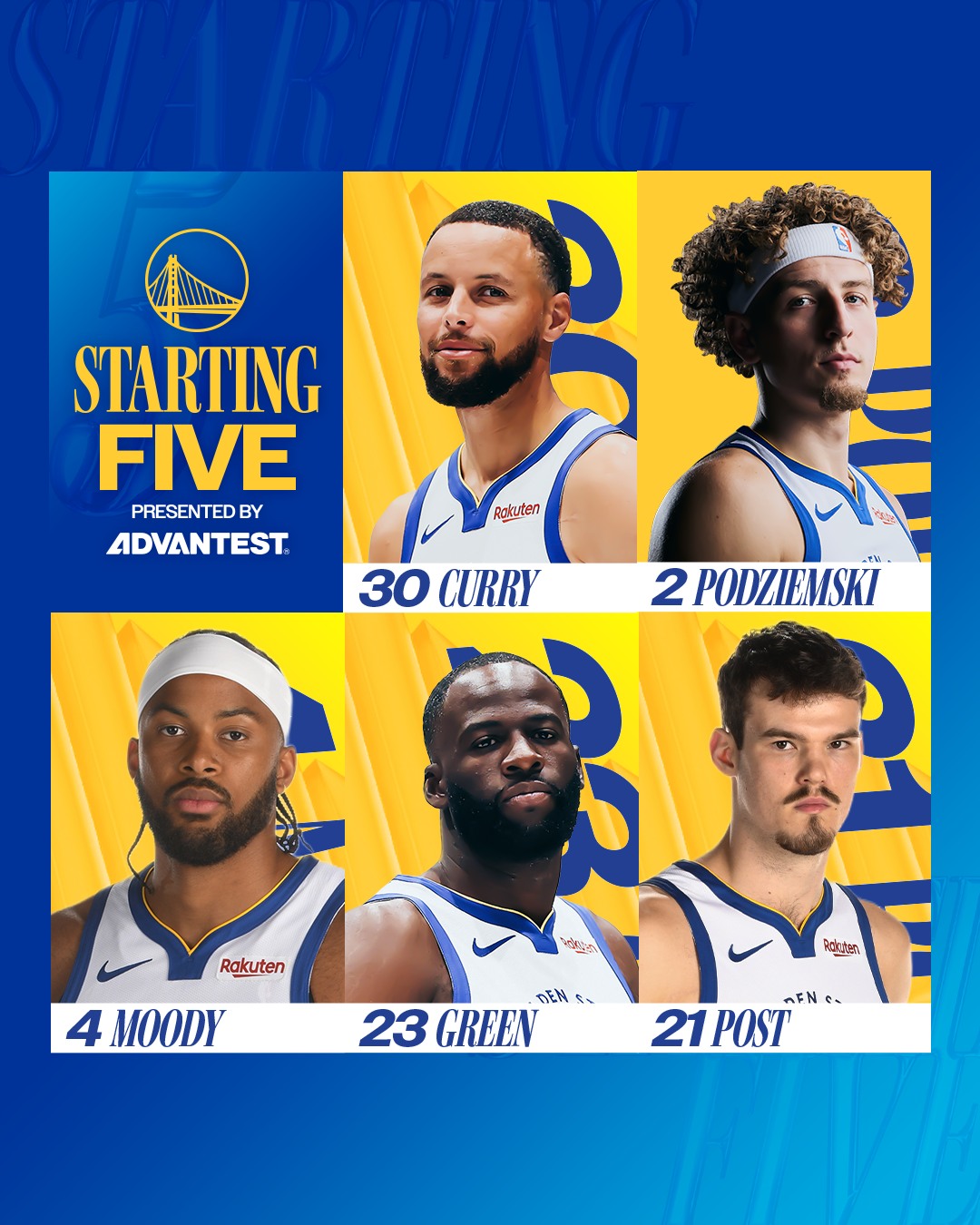 First five on the floor in OKC Advantest || Starting Lineup