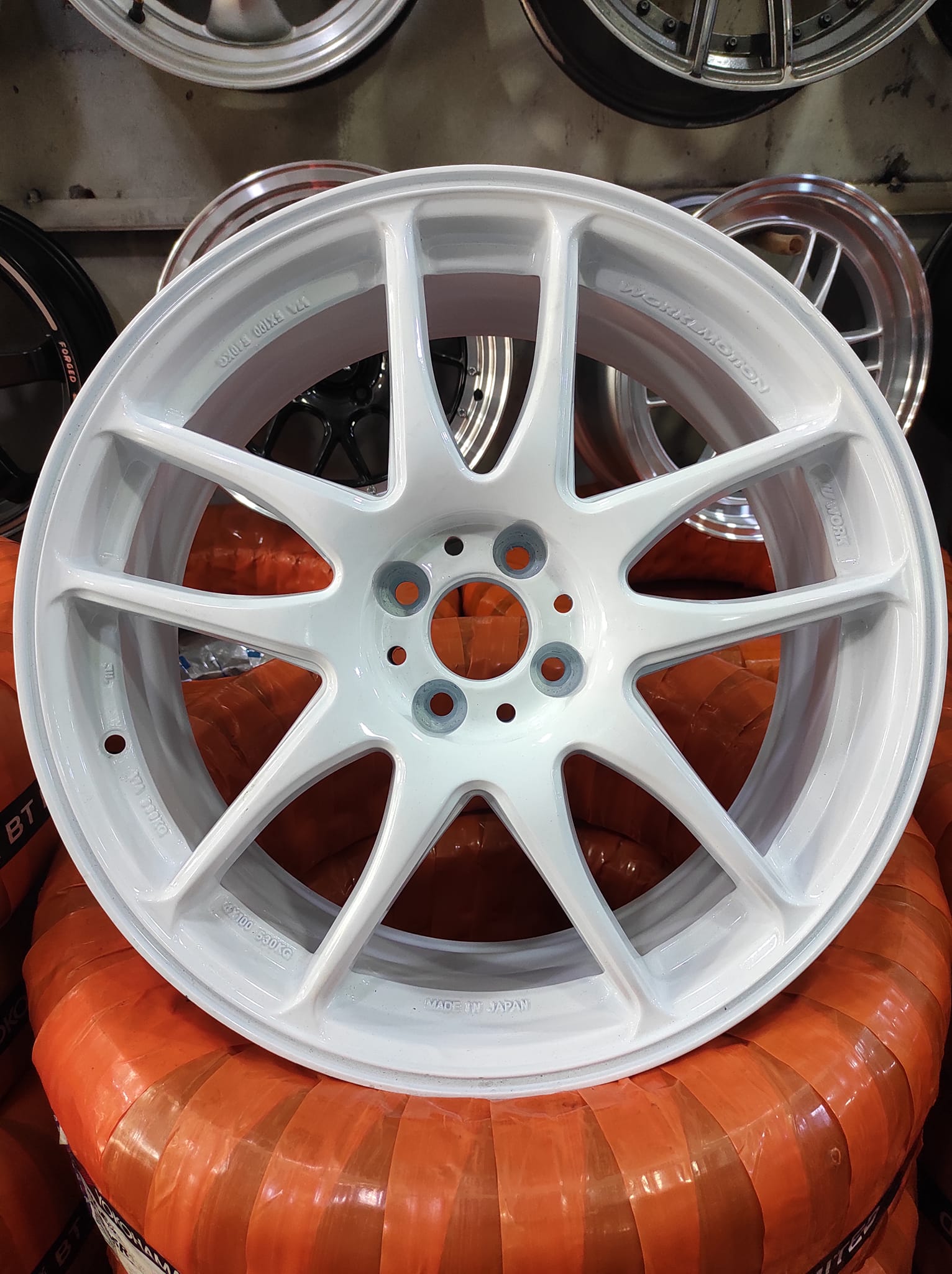 Rim work emotion genuine made in Japan 18 size 4holl near exchange 