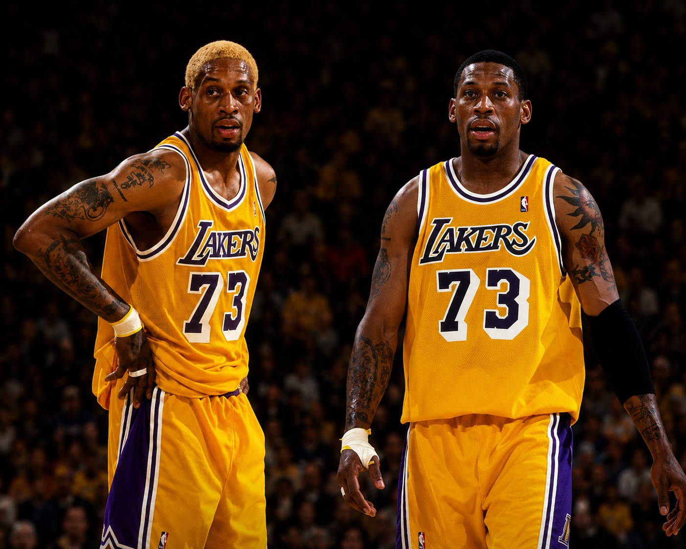 Dennis Rodman joined the Lakers after winning his fifth NBA 