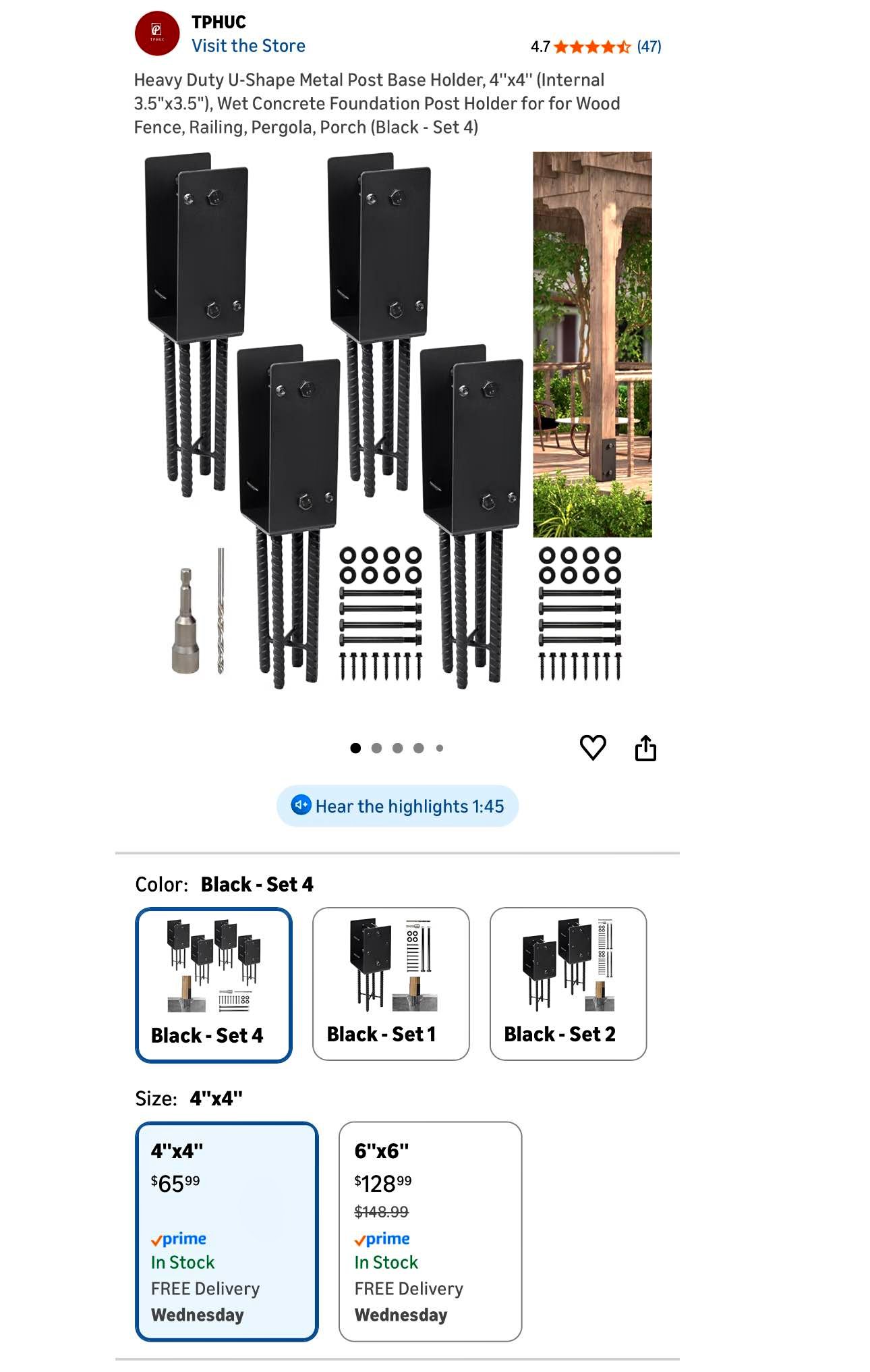U-Shape Metal Post Base Holders - Fencing - Clarksville, Indiana ...
