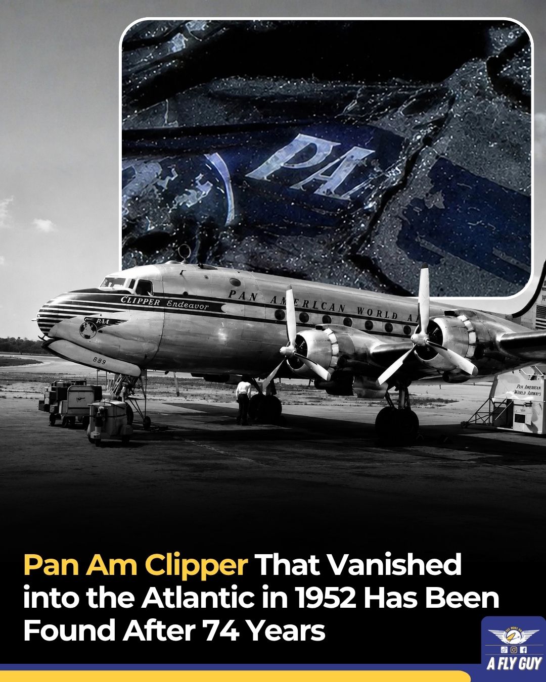 The logo is still visible! - Pan Am Plane Found at the Bottom of