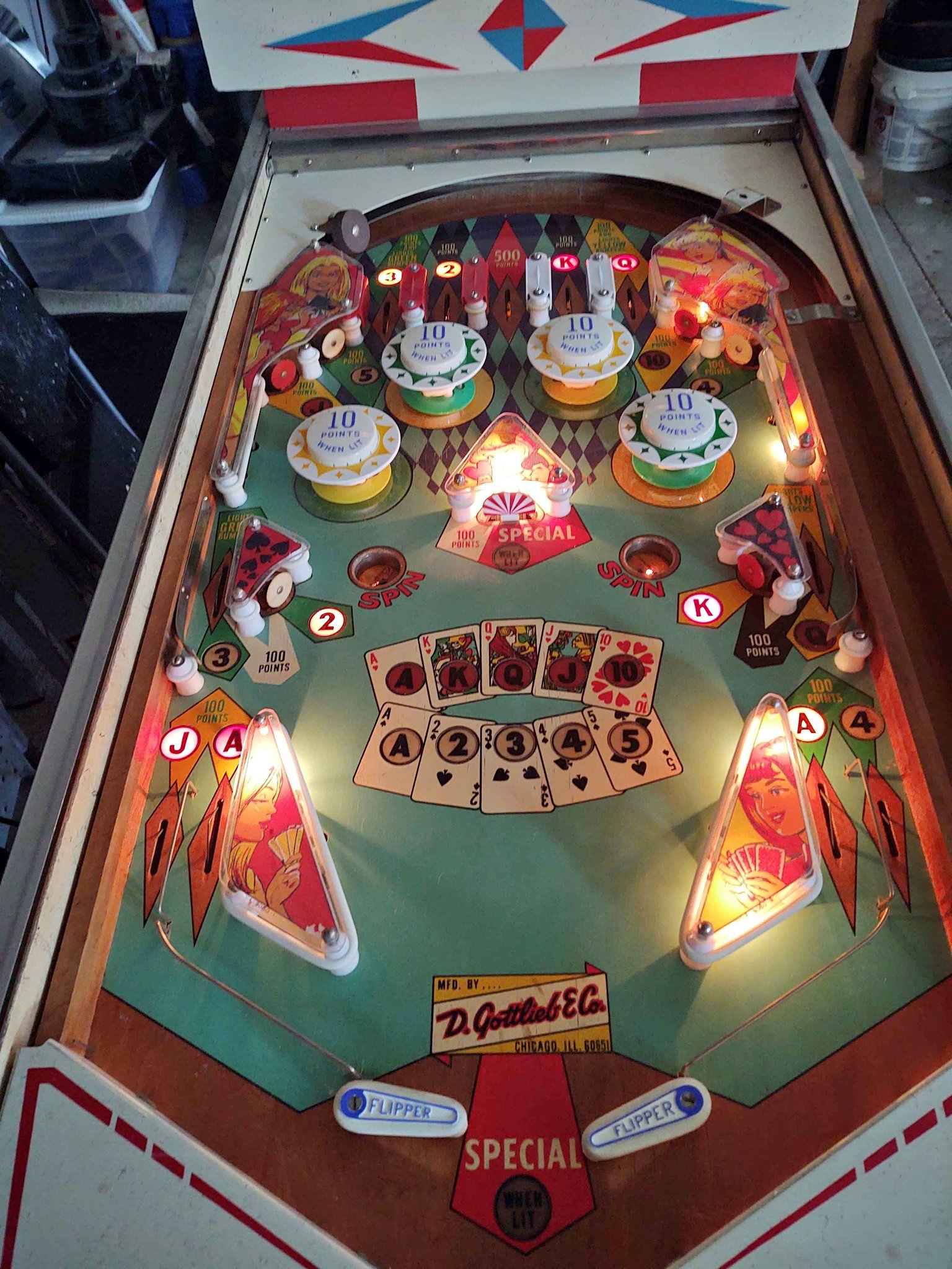 Gottlieb Spin A Card pinball machine - Games - Shepherdsville, Kentucky ...
