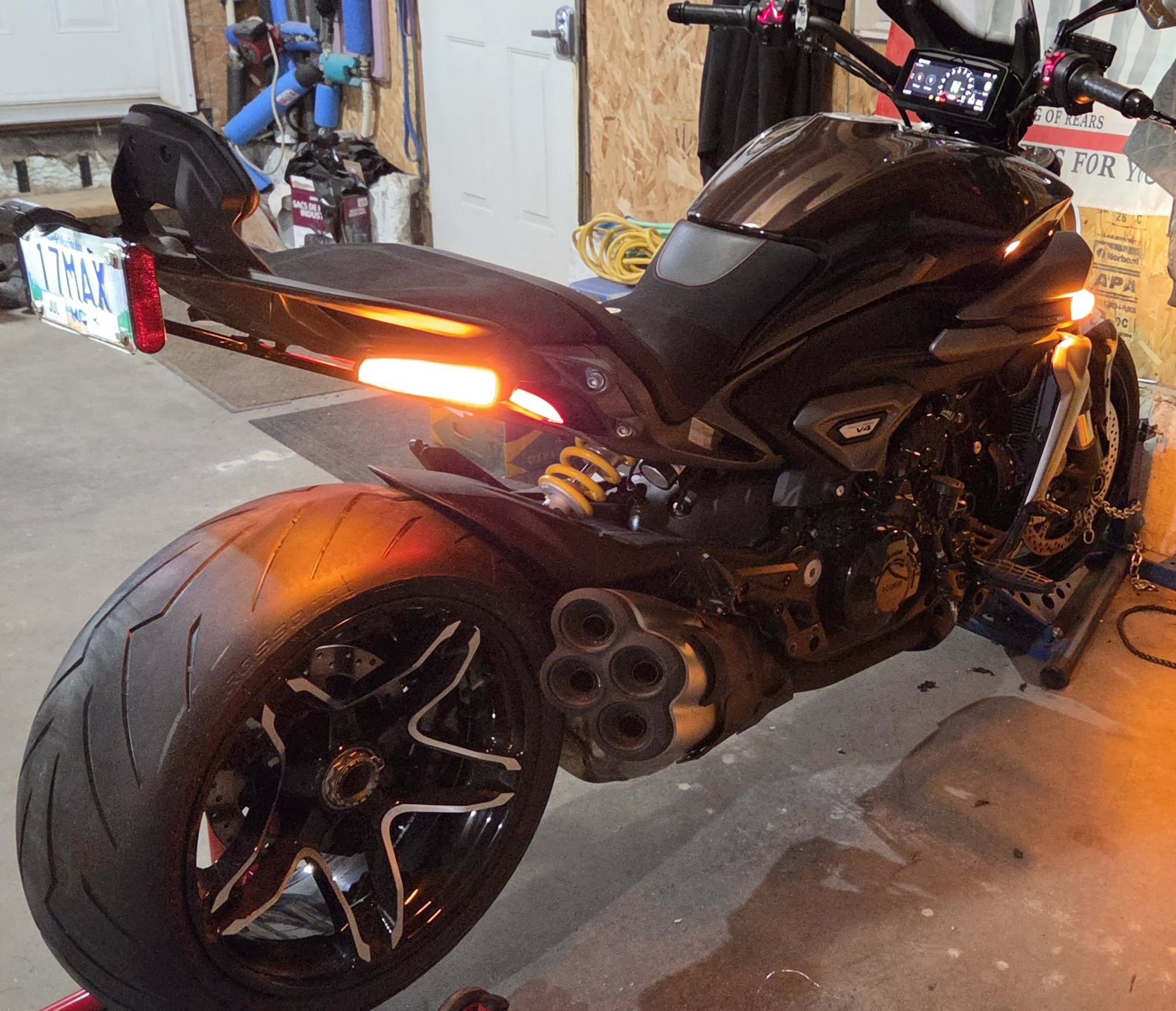 My new 2026 ducati x daviel with relocated rear turn signals and