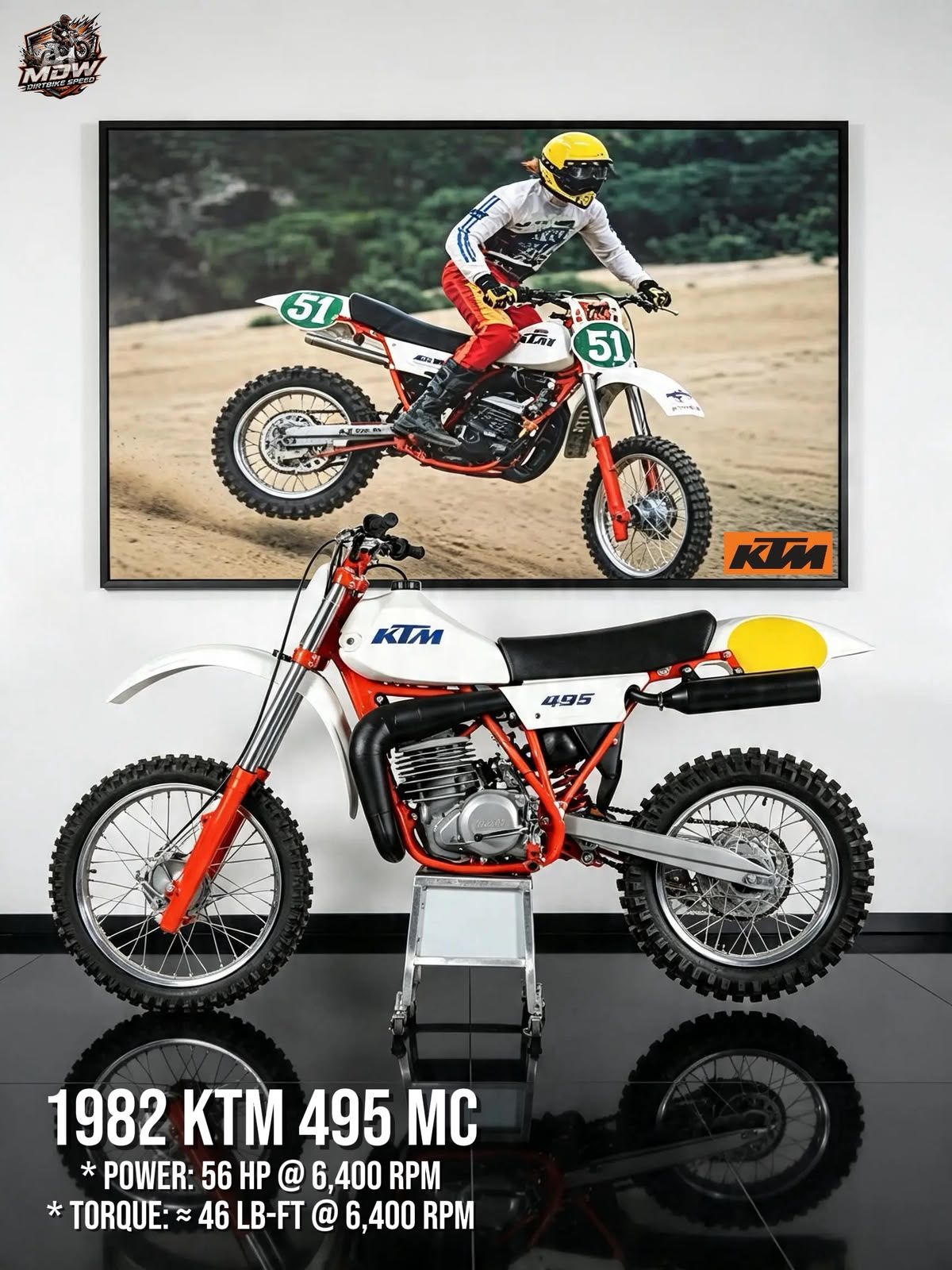 1981 KTM 495: legendary open-class motocross machine
