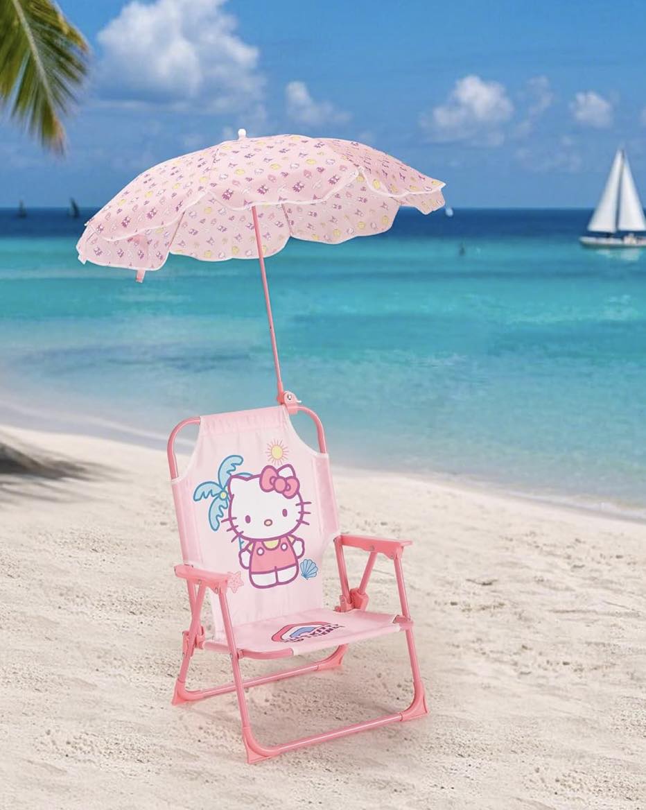 💟 Sanrio Hello Kitty Kids Outdoor Folding Beach Chair with