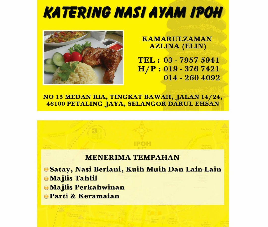 Nasi Ayam Ipoh Kalau Ade Inginkan Caterimg Boleh Hubungi Nombor Yang Tertera Di Bawah Facebook