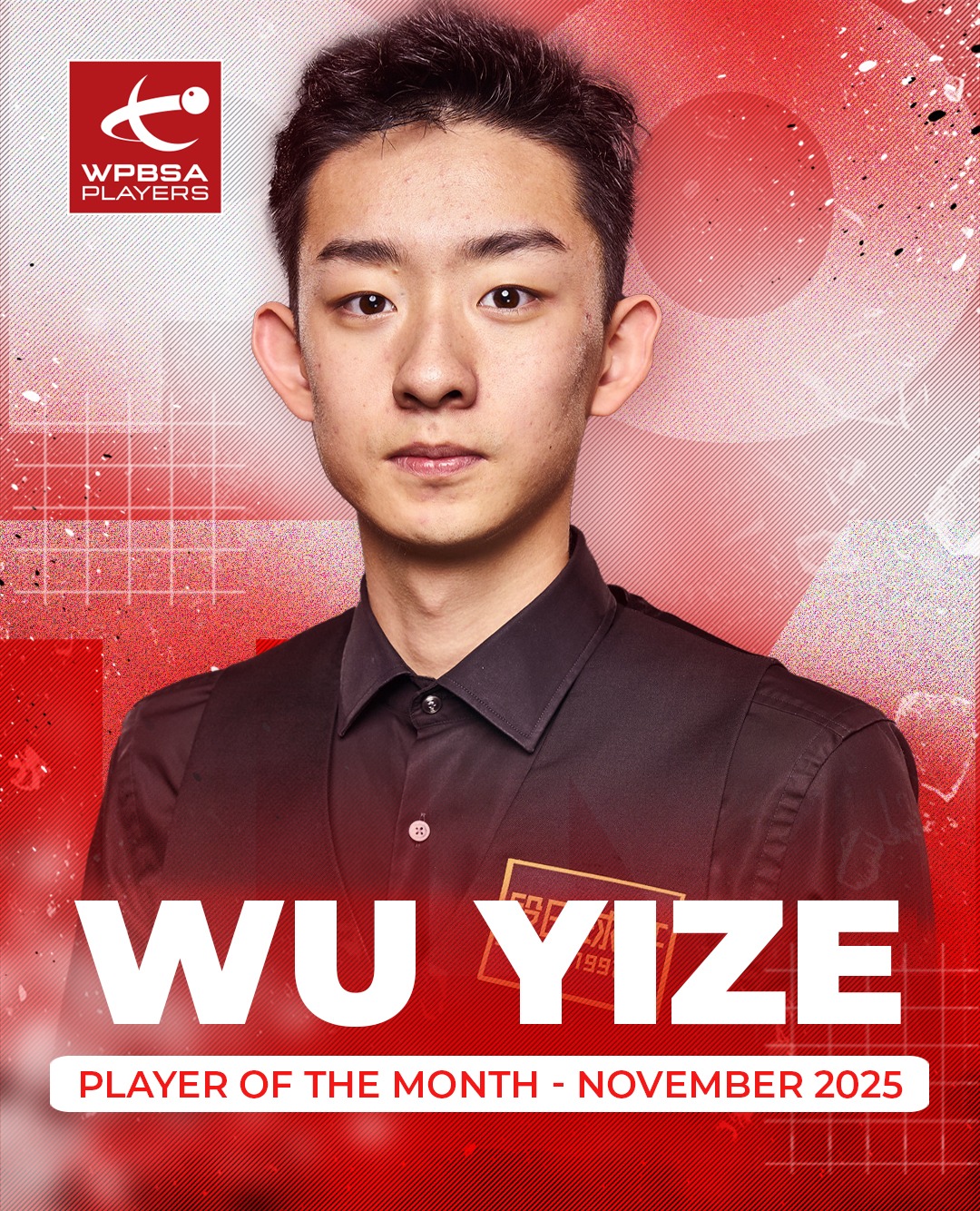 World - 🏆 WU WINS NOVEMBER PLAYER OF THE MONTH 🇨🇳 Wu Yize has been ...