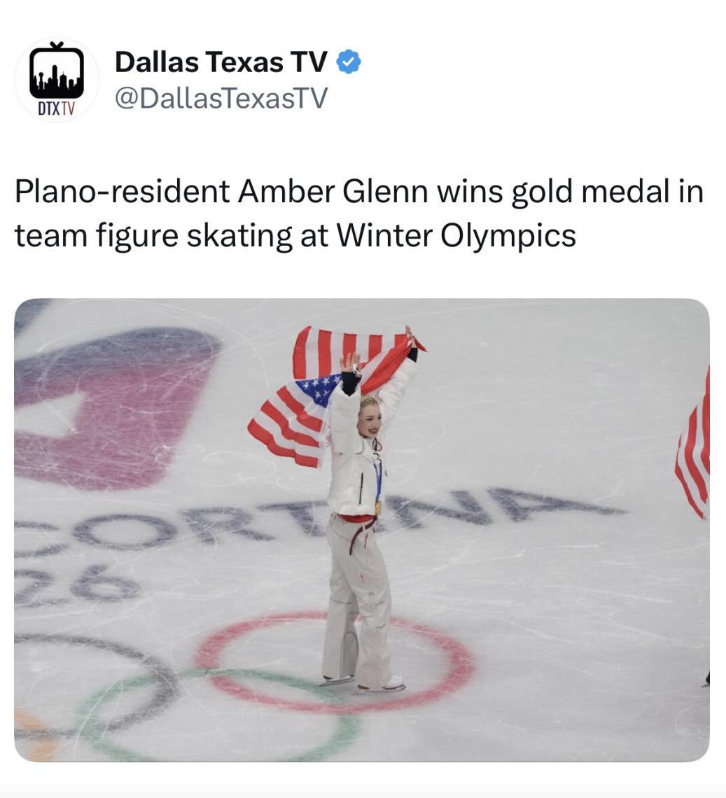 Dallas Texas TV - Amber Glenn of Plano helps Team USA... | Facebook