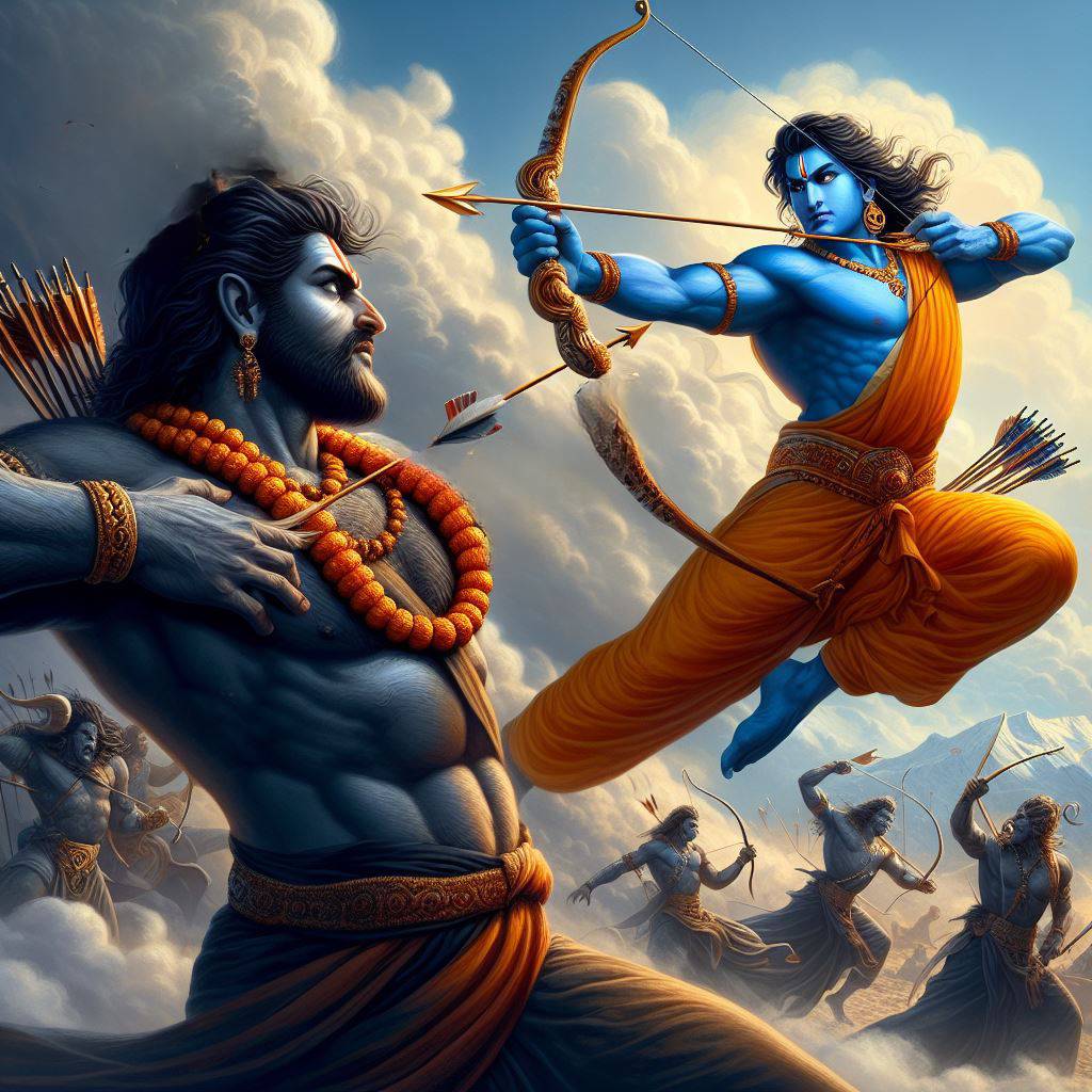 Indian Ai art | Topic: Ravan fighting with shree Ram | Facebook