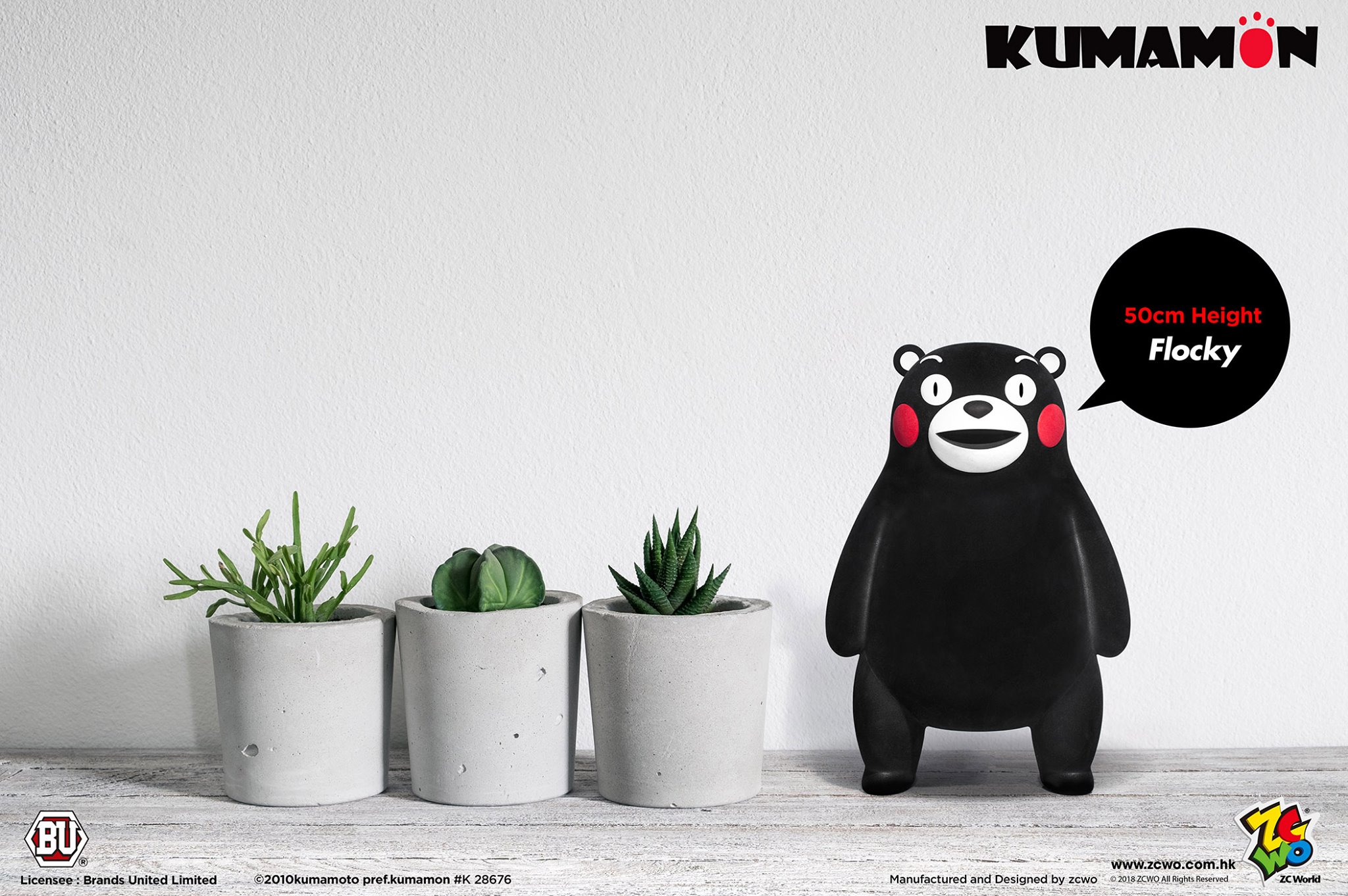 ZCWO x BUToys Kumamon 熊本熊 - Jumbo Series 50cm (Flocky) - 50cm
