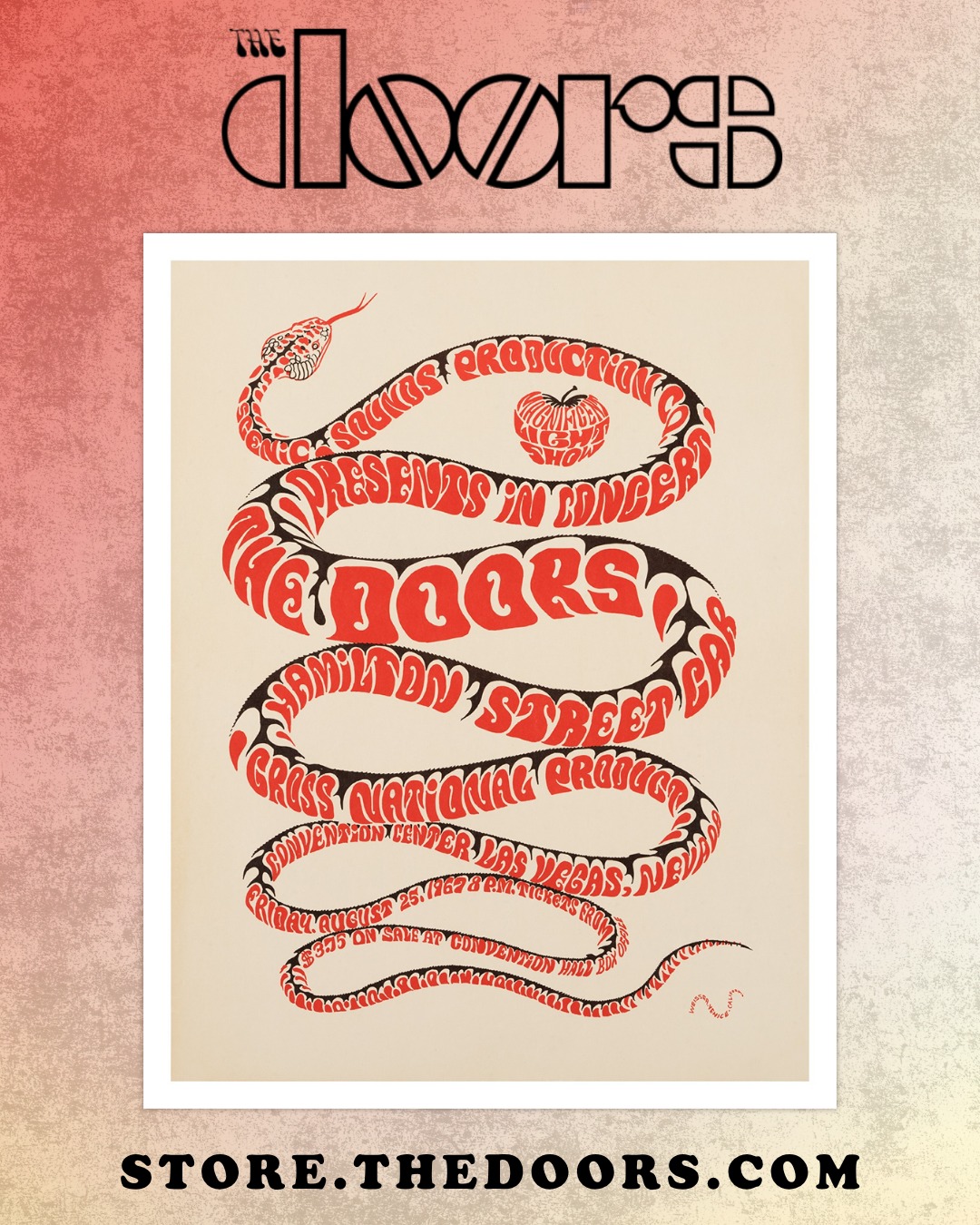 Rare 1968 Doors poster from Fresno