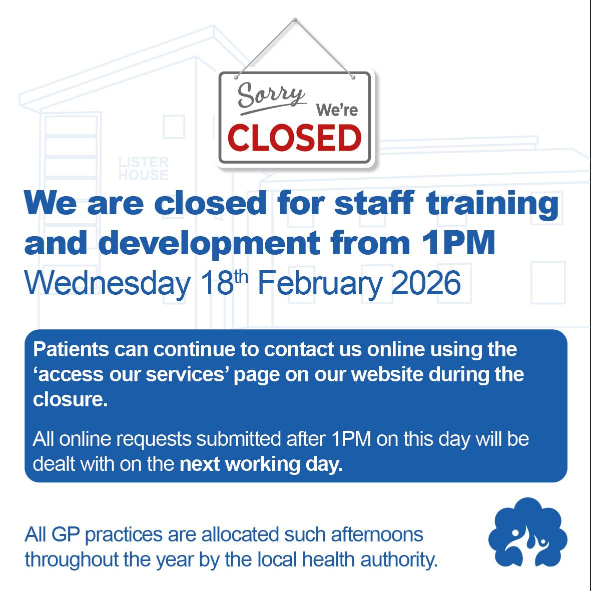 Lister House Surgery will be... - Lister House Surgery | Facebook