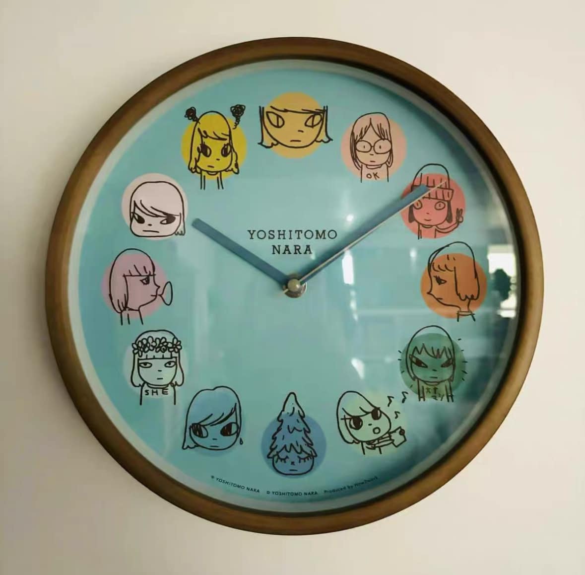 競標文奈良美智x How2work - Y.N. Clock 時鐘尺寸：直徑約26cm x 4.5cm