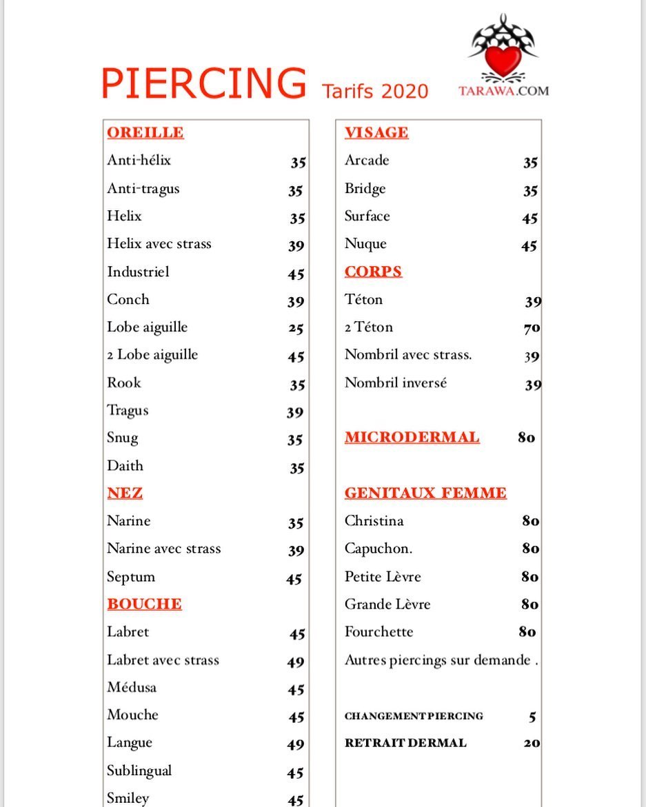 Tarawa Piercing Tatouage Cap D agde