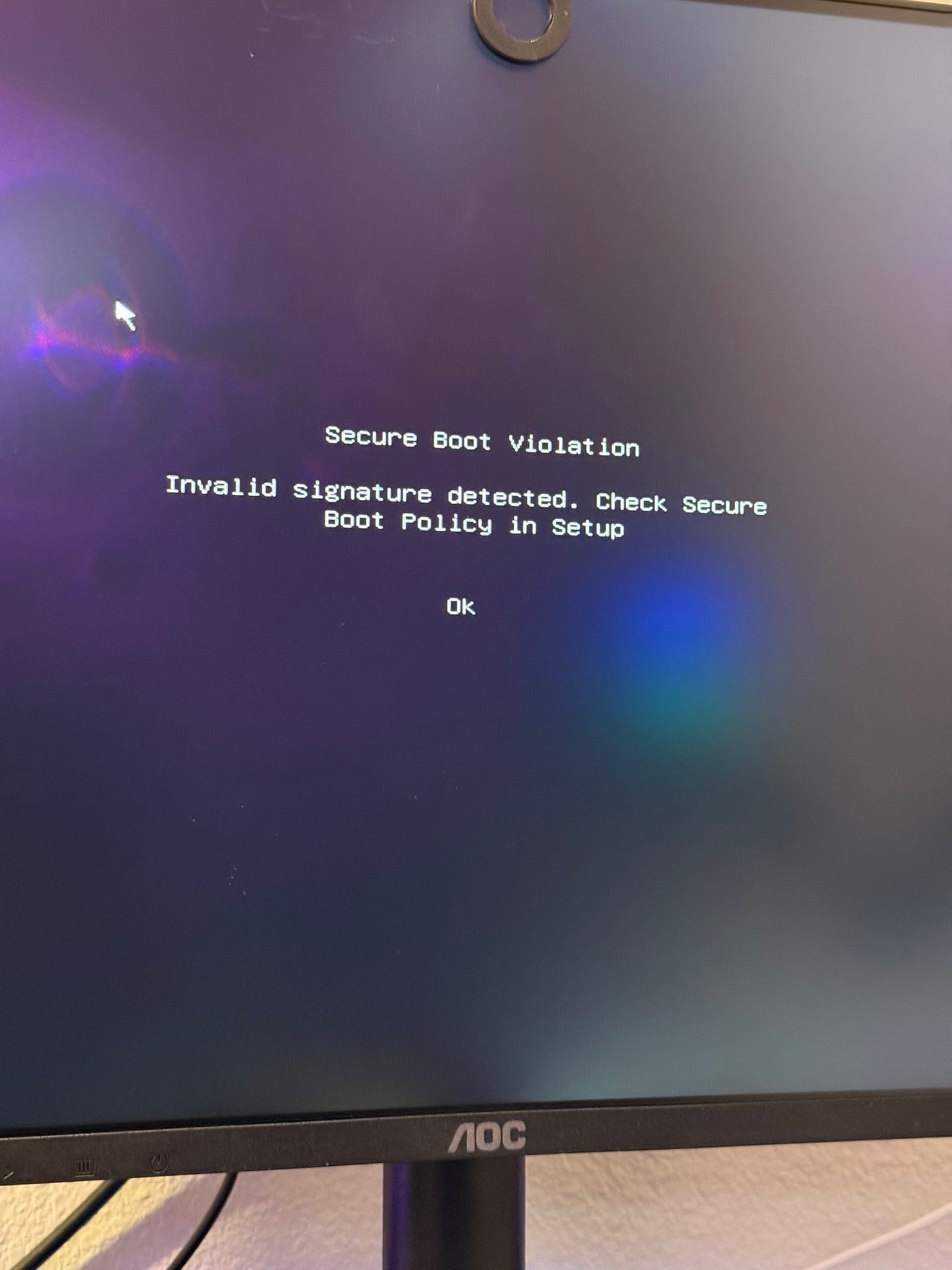 How to fix Secure Boot error on Maxsun Challenger B450M for COD