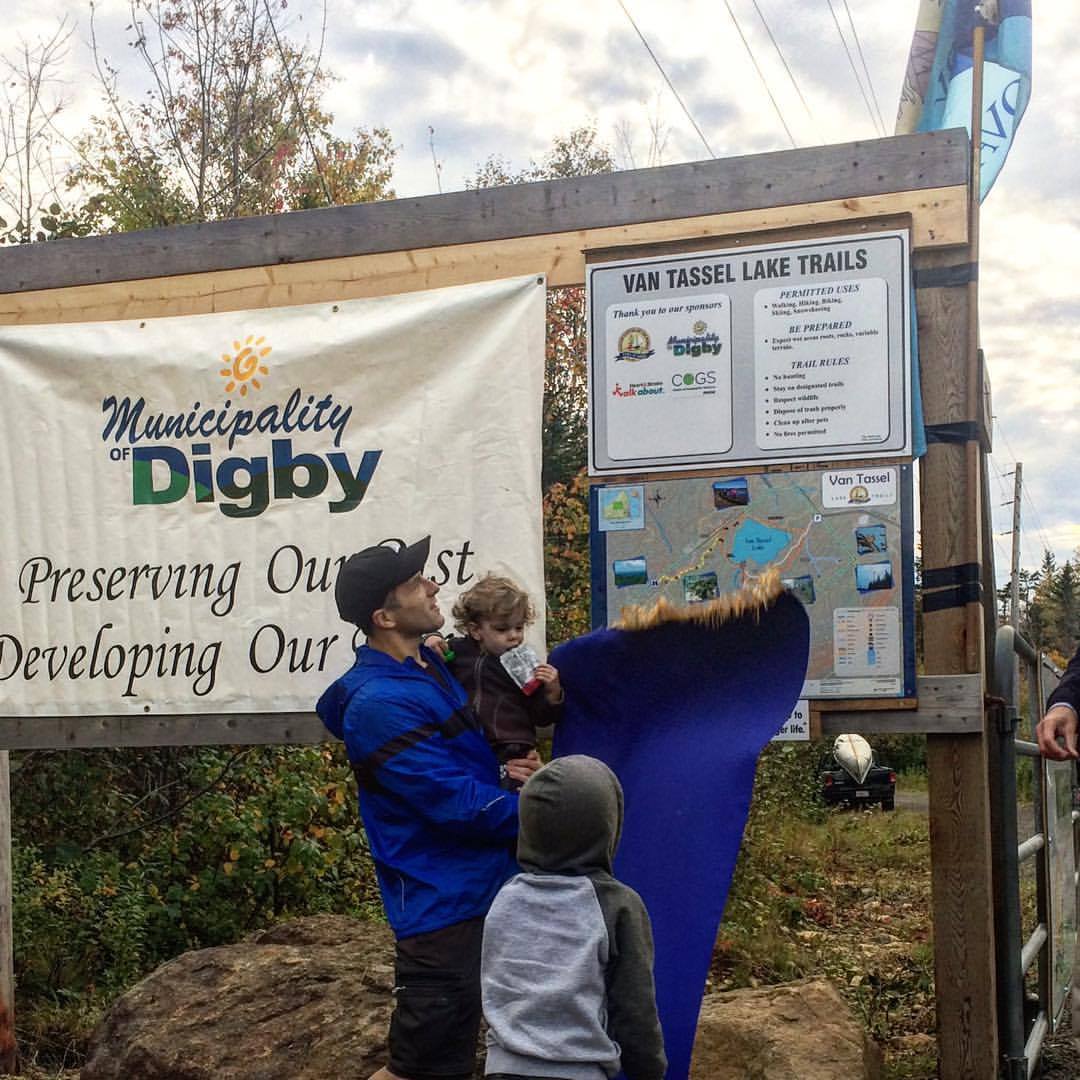 Unveiling of the trailhead sign and... - Digby Area Tourism