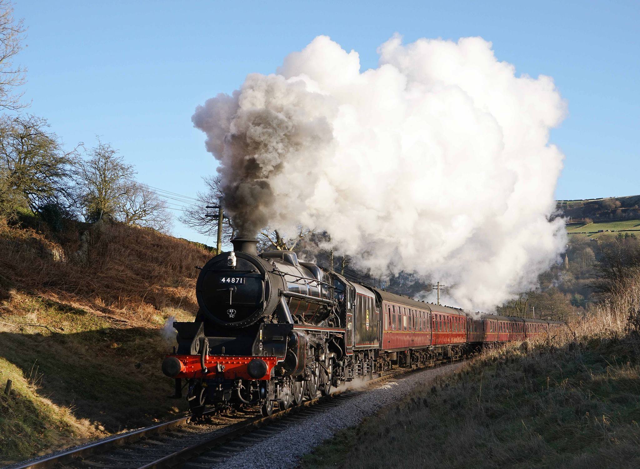44871 nearly ready to leave our New Works, the first locomotive in