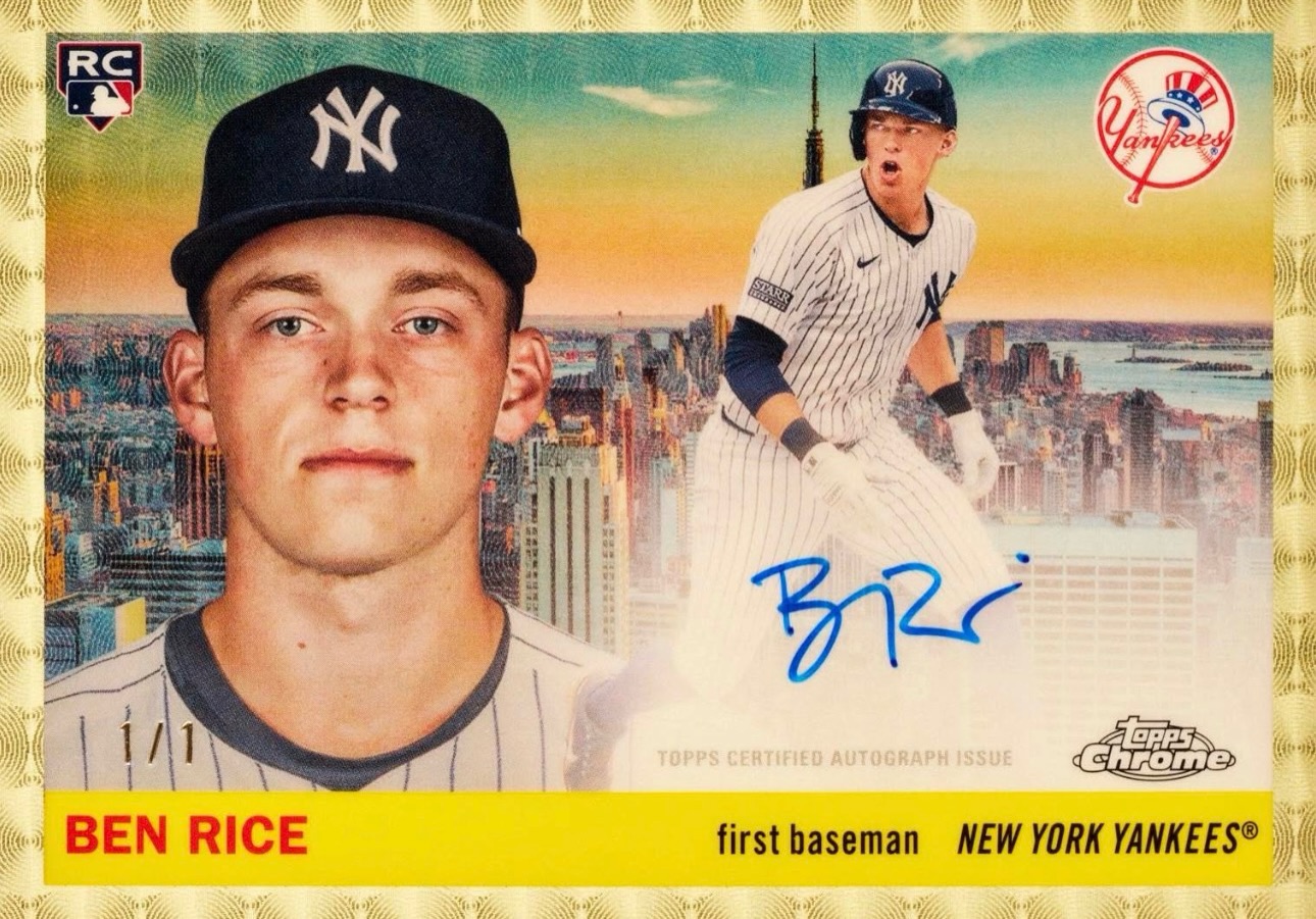 Topps Chrome Platinum autos featuring Ben Rice