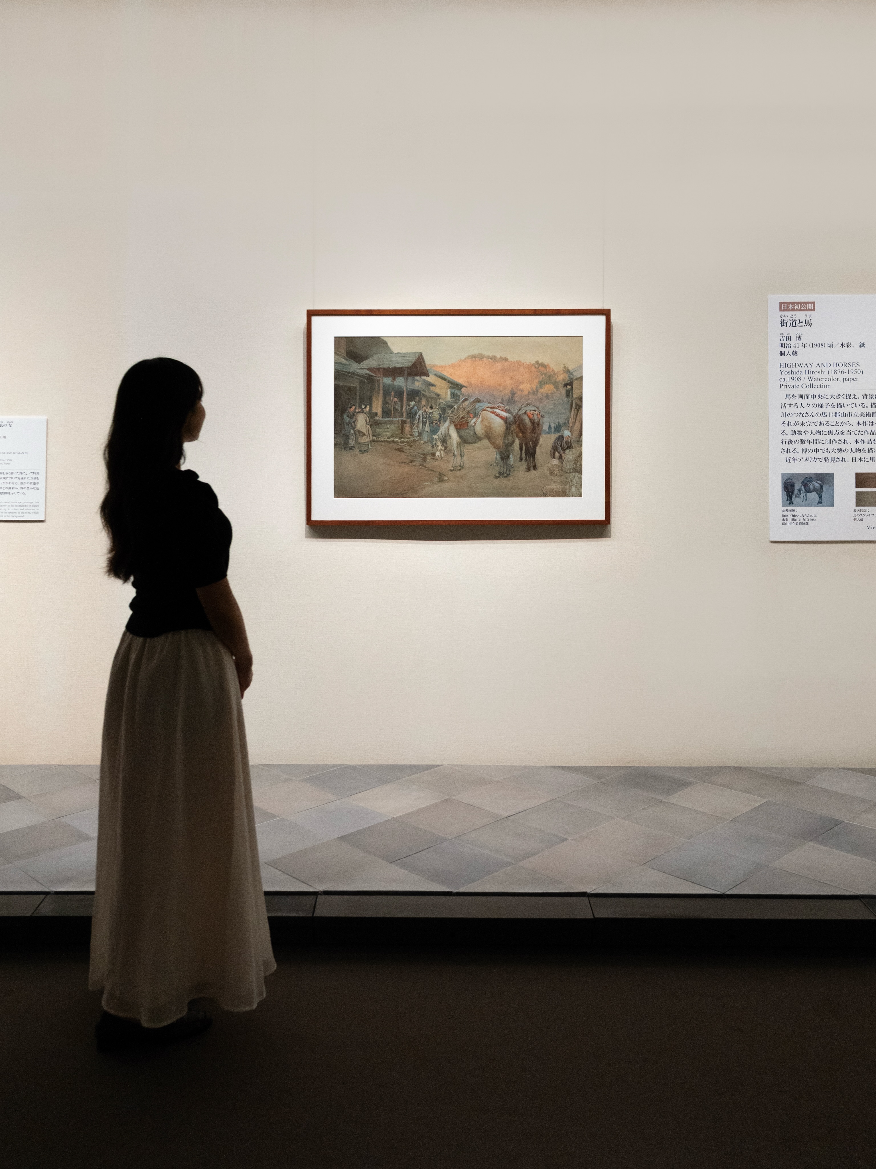 展示品の紹介】 重要文化財 雪月花図 江戸時代（18世紀） 勝川春章