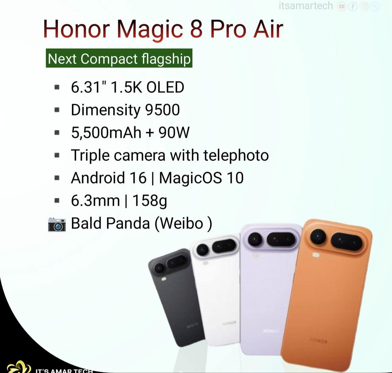 Honor Magic 8 pro Air