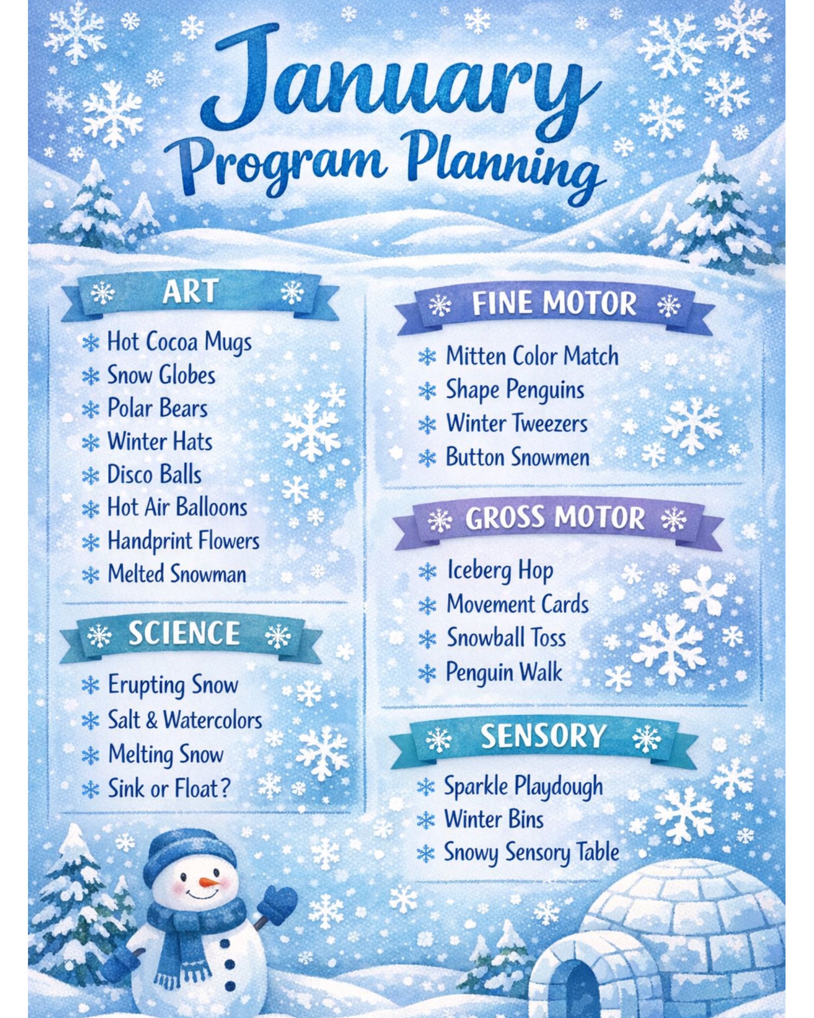 January Program Planning Bundle | Facebook