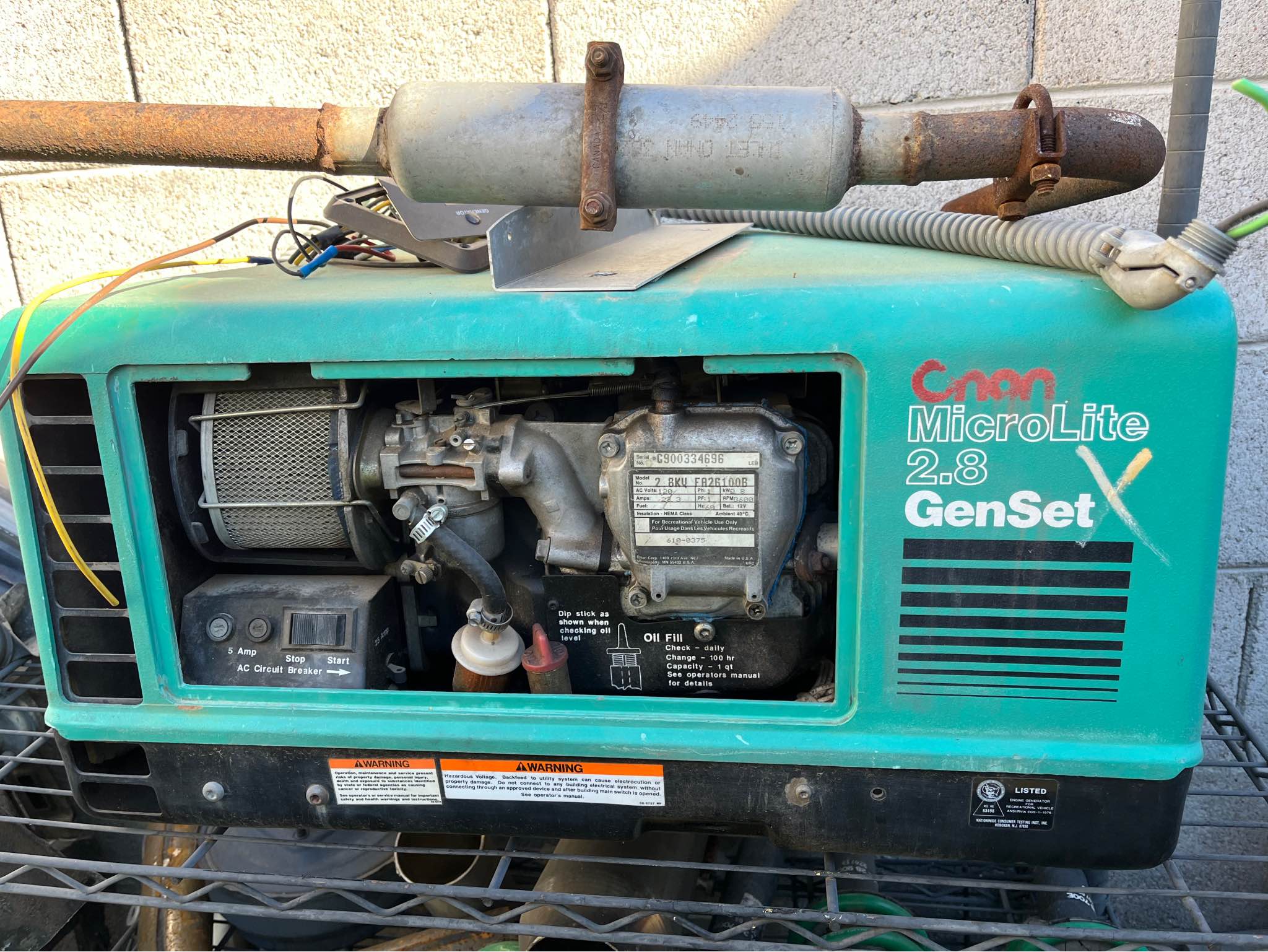 Onan MicroLite 2.8 GenSet RV Generator ** Offers Welcome ** - Measuring ...