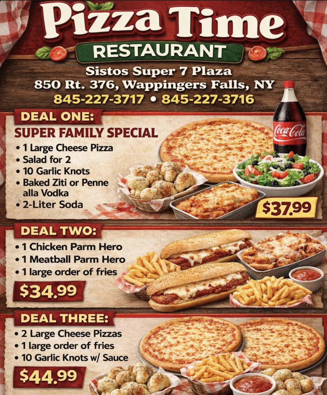 Pizza Time Restaurant | Wappingers Falls NY