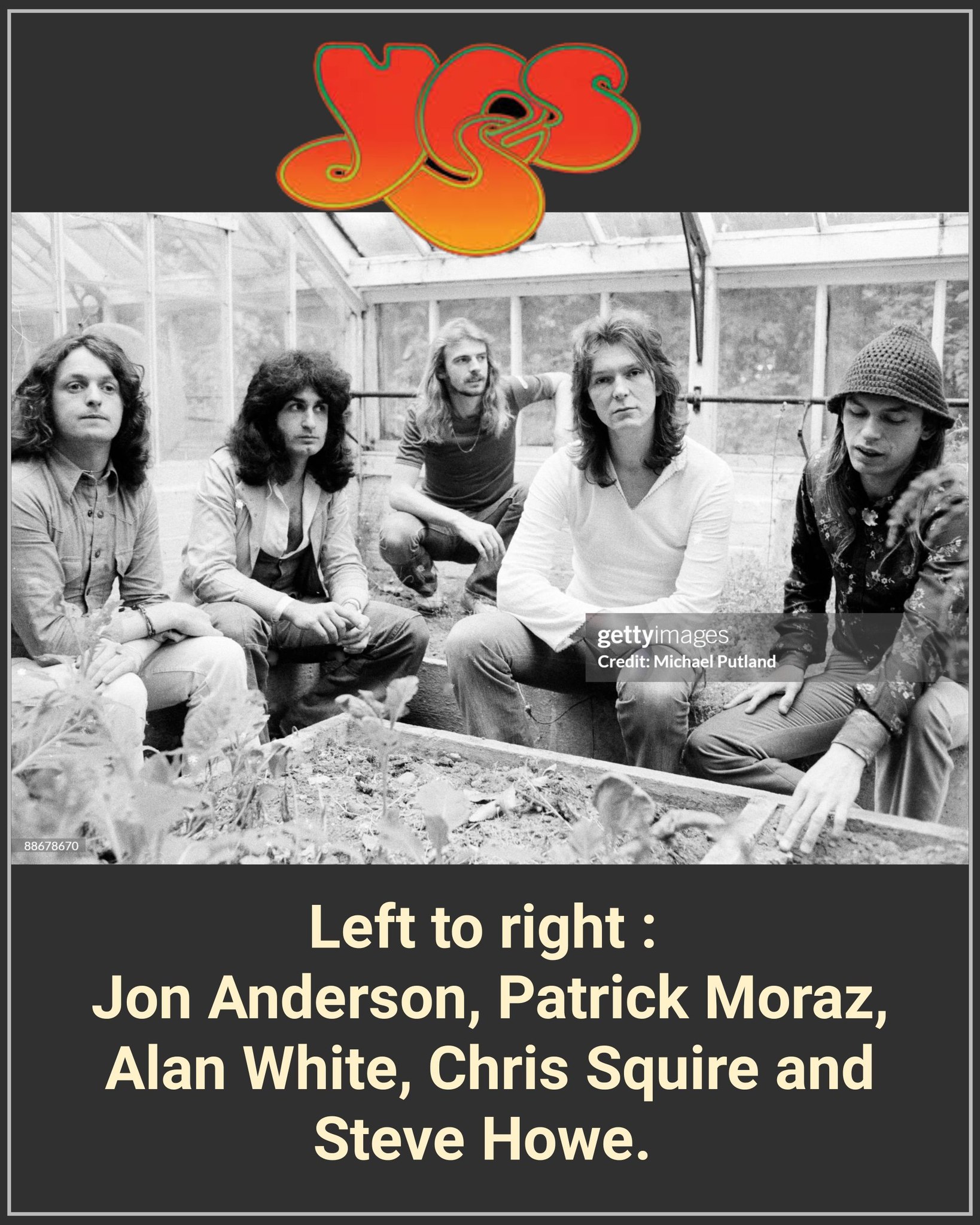 Jon Anderson from Yes signs autograph card