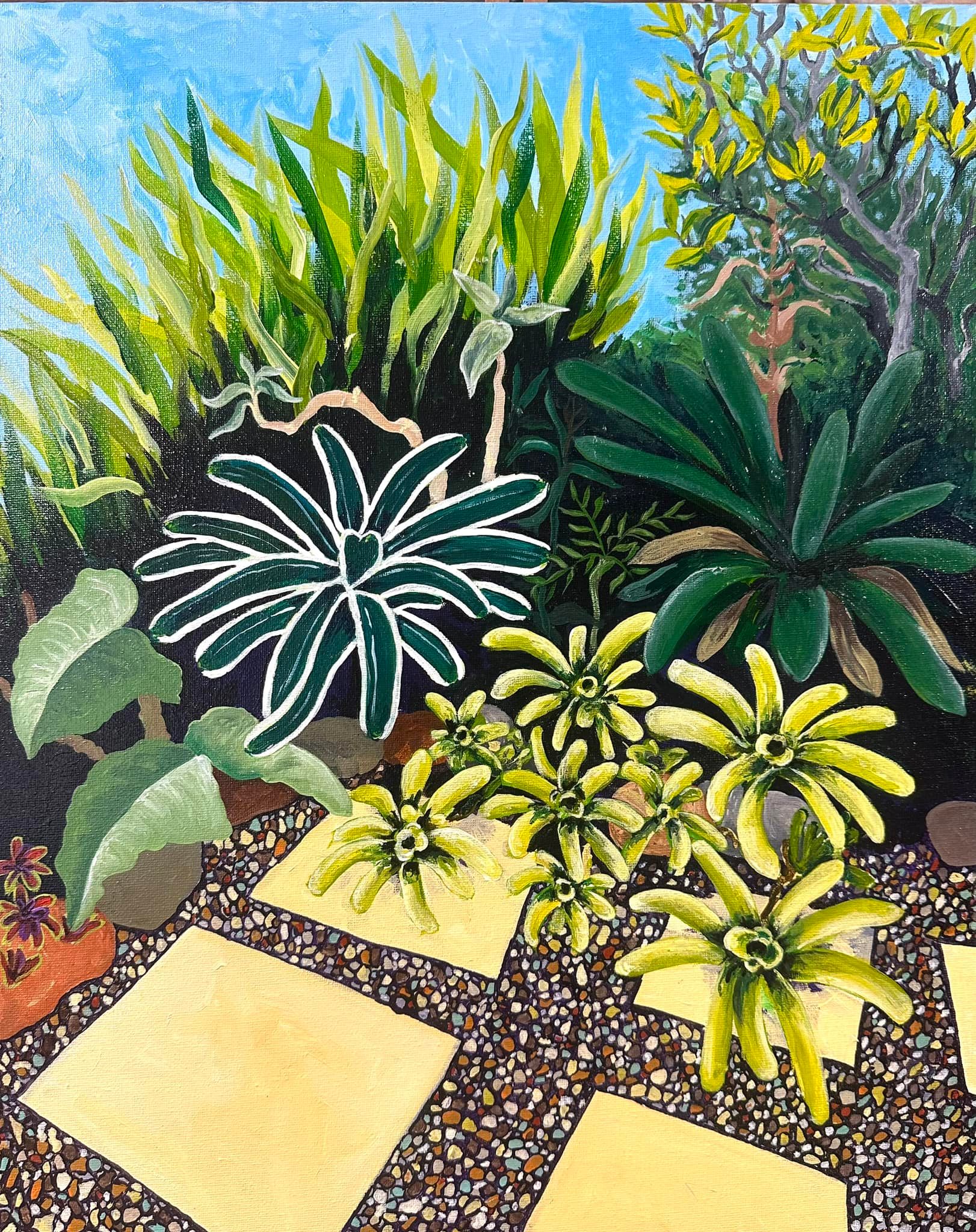 Ken Done ケンドーン Bush Flowers 版画 177/250 Ken's garden is never just a garden - it's an explosion of joy and