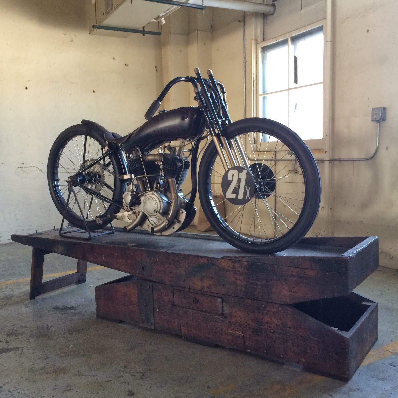 Michael Lange says: This is my 1921 Harley Banjo two cam racer