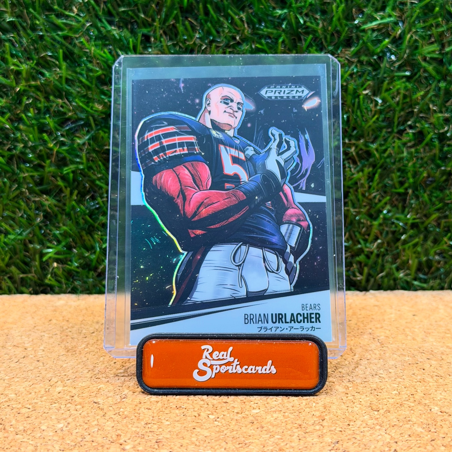 BOOM! Brian Urlacher Manga SSP from 2025 Panini Prizm Black 
