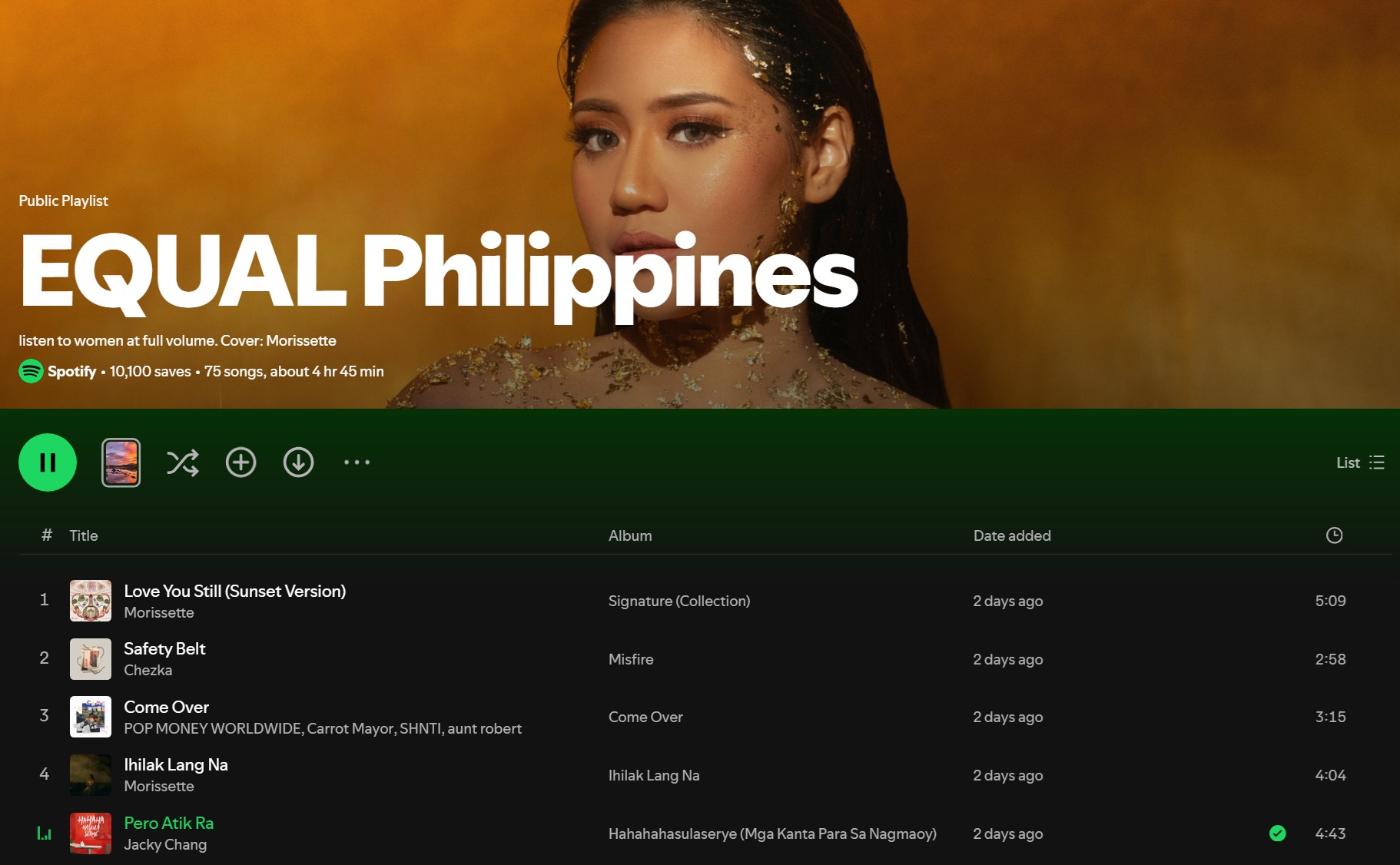 Jacky - Thank you Spotify for featuring 