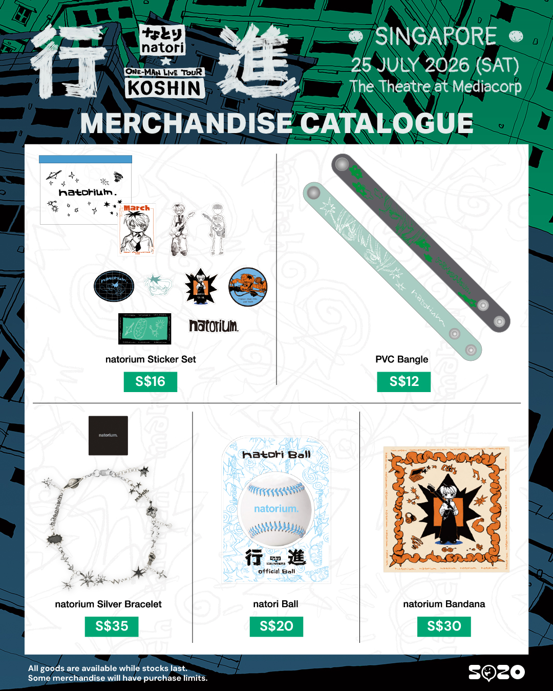 ☆ natori ONE-MAN LIVE TOUR “Koshin (March)” in Singapore Merch