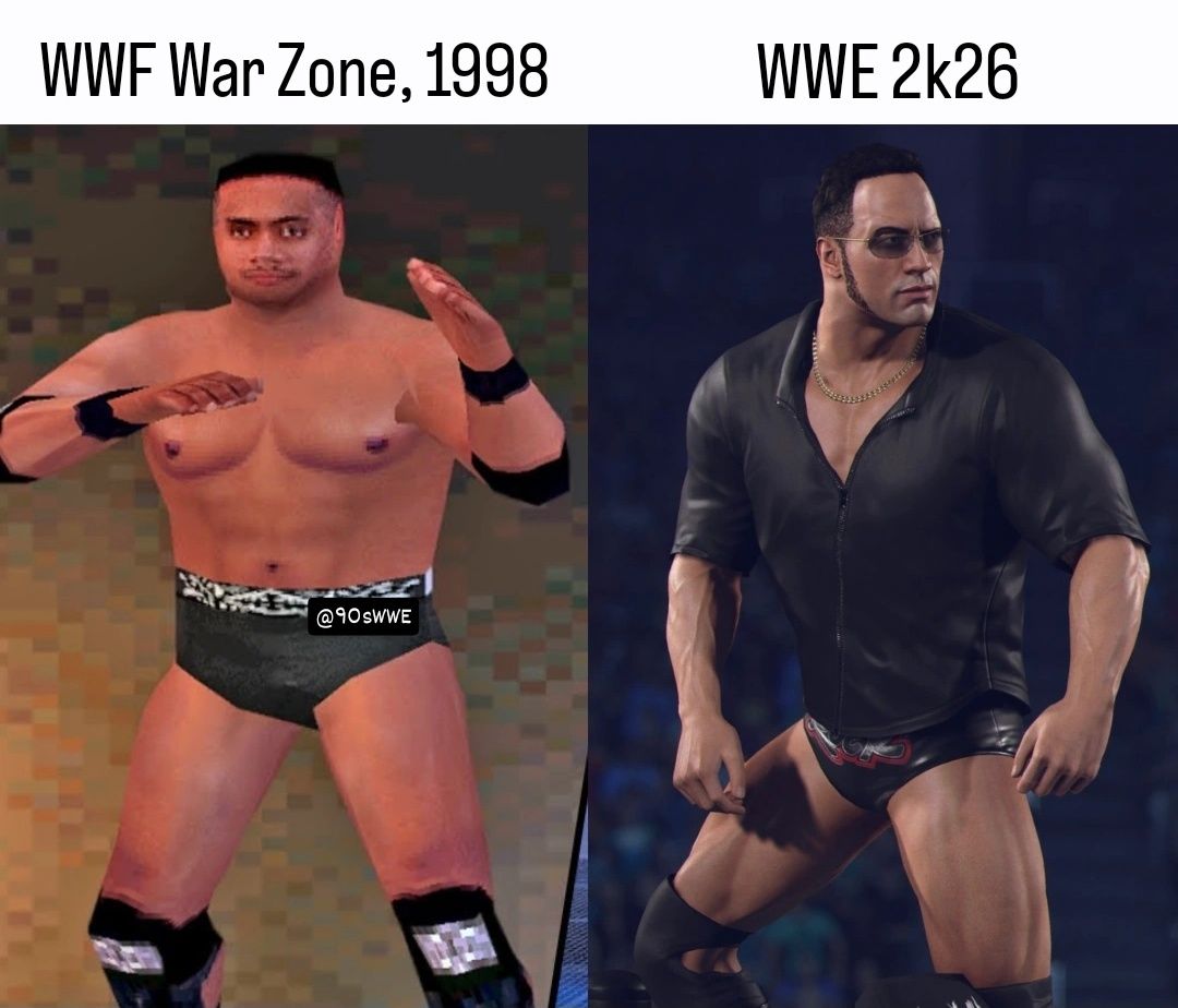 90s - The Rock's first and most recent appearance in a WWF/WWE