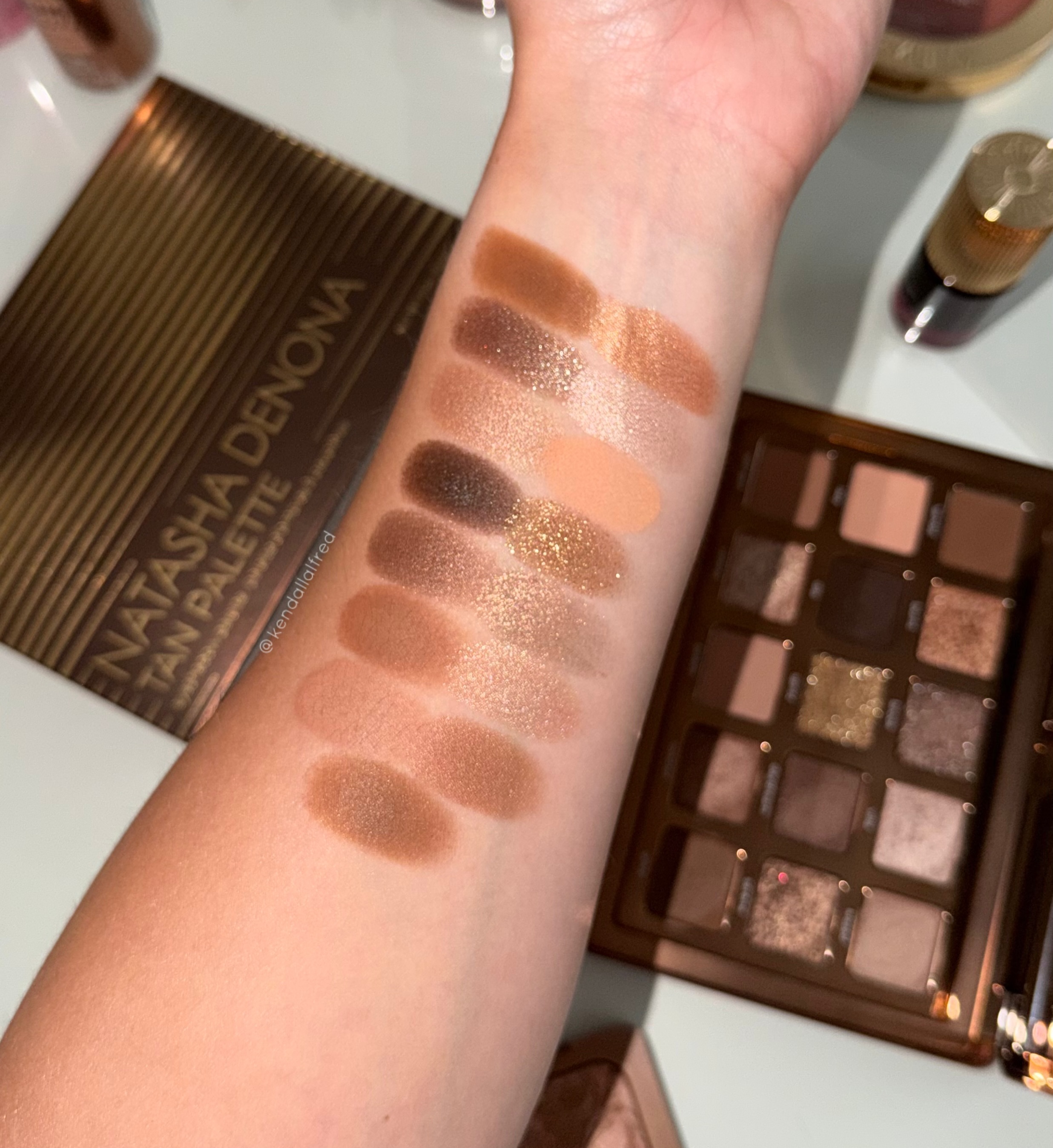 Natasha Denona Tan Palette eyeshadow review and swatches