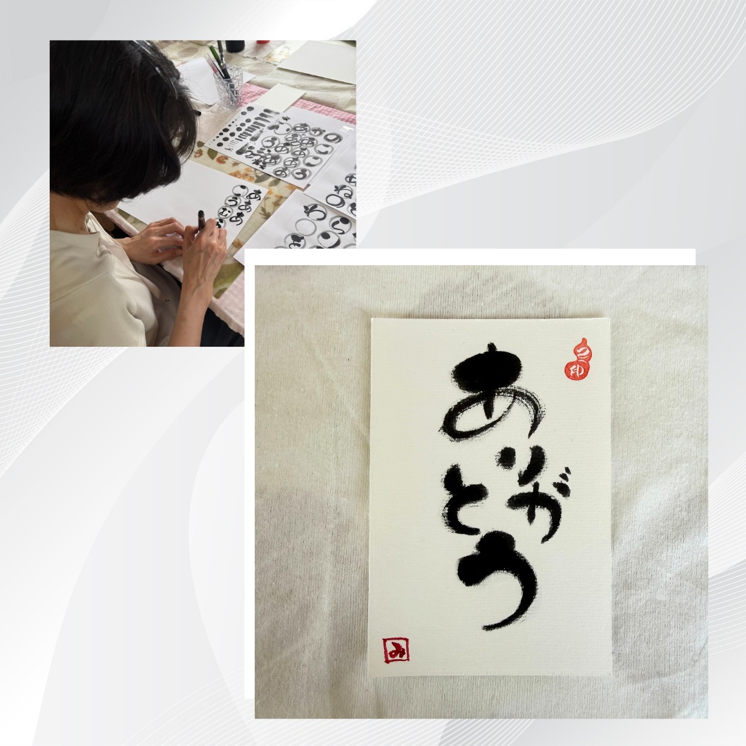 大好きな『ひまわり』 色紙にも描いてみました🌻 ひまわりとお地蔵さま